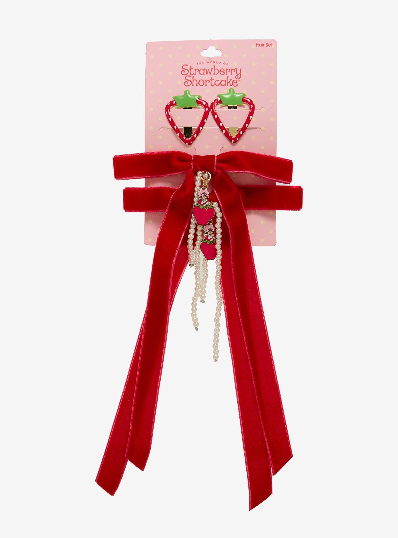 Strawberry Shortcake Velvet Ribbons & Clips Hair Accessory Set, , hi-res