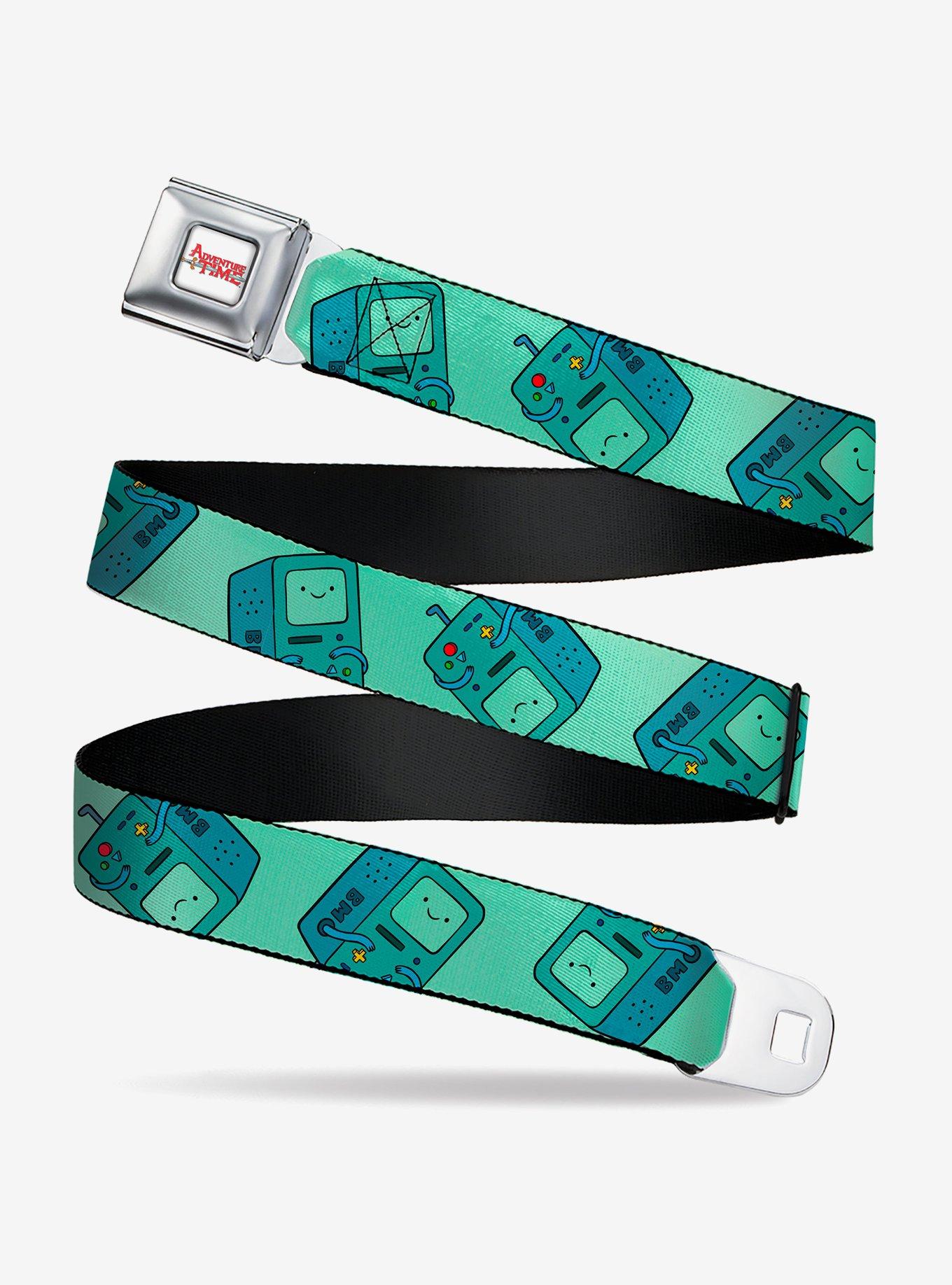 Adventure Time BMO Pose Flips Seafoam Green Seatbelt Buckle Belt, , hi-res