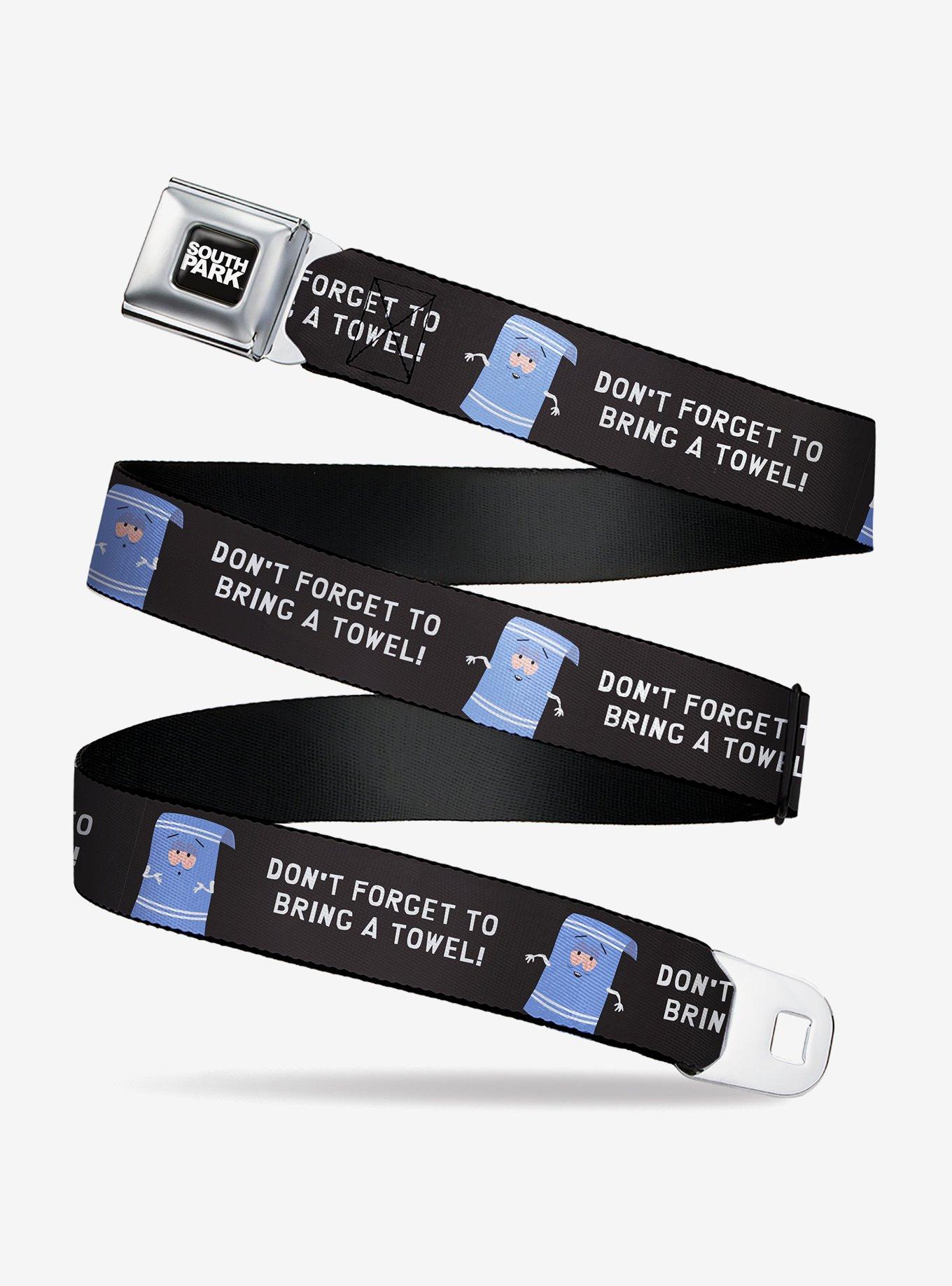 South Park Towlie Don't Forget To Bring A Towel Pose Seatbelt Buckle Belt, , hi-res