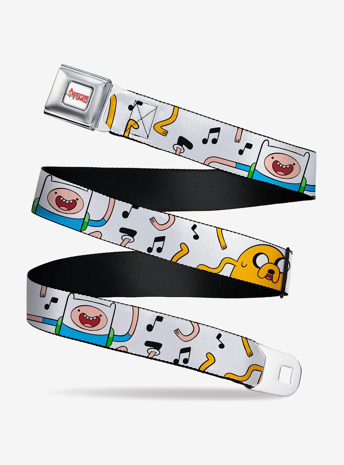 Adventure Time Finn and Jake Dancing and Music Notes Seatbelt Buckle Belt, , hi-res