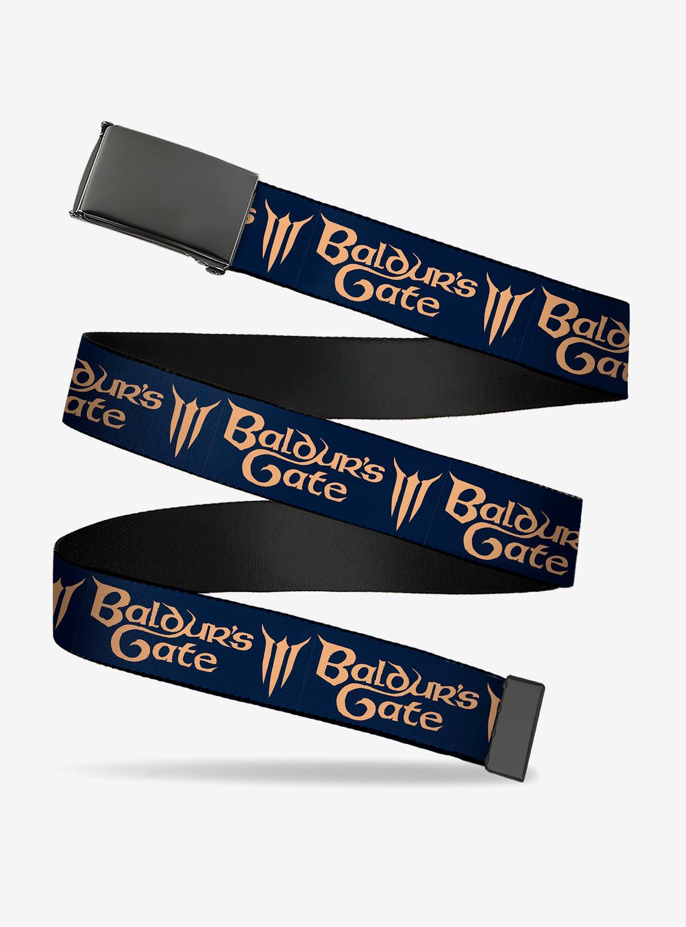 Baldur's Gate III Text Clamp Buckle Belt, , hi-res