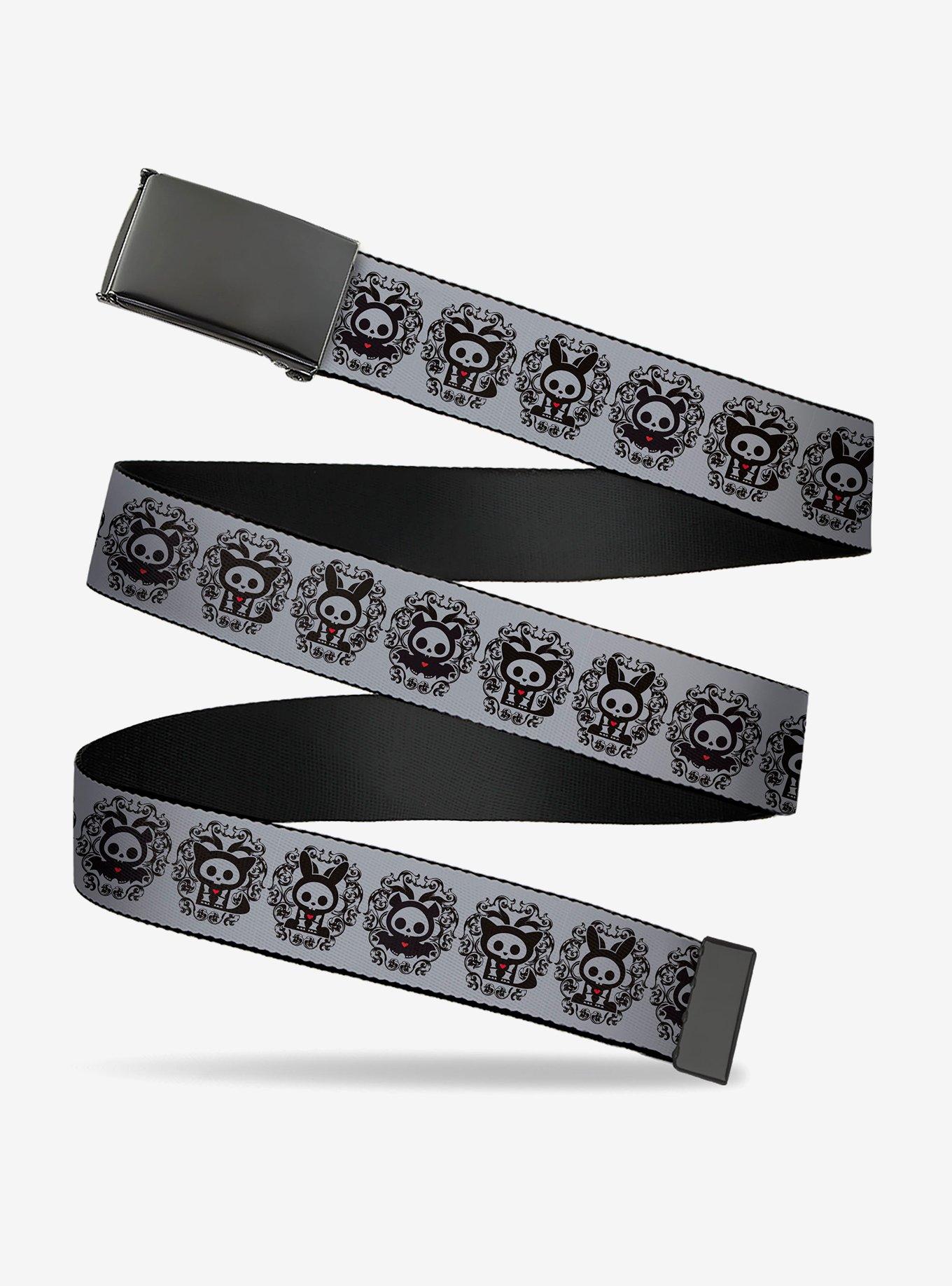 Skelanimals Diego Jack Kits Portraits Black Clamp Buckle Belt, , hi-res