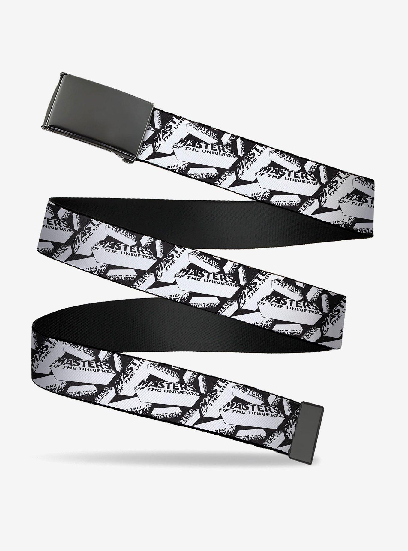 Masters of The Universe Brick Logo Stacked Clamp Buckle Belt, , hi-res