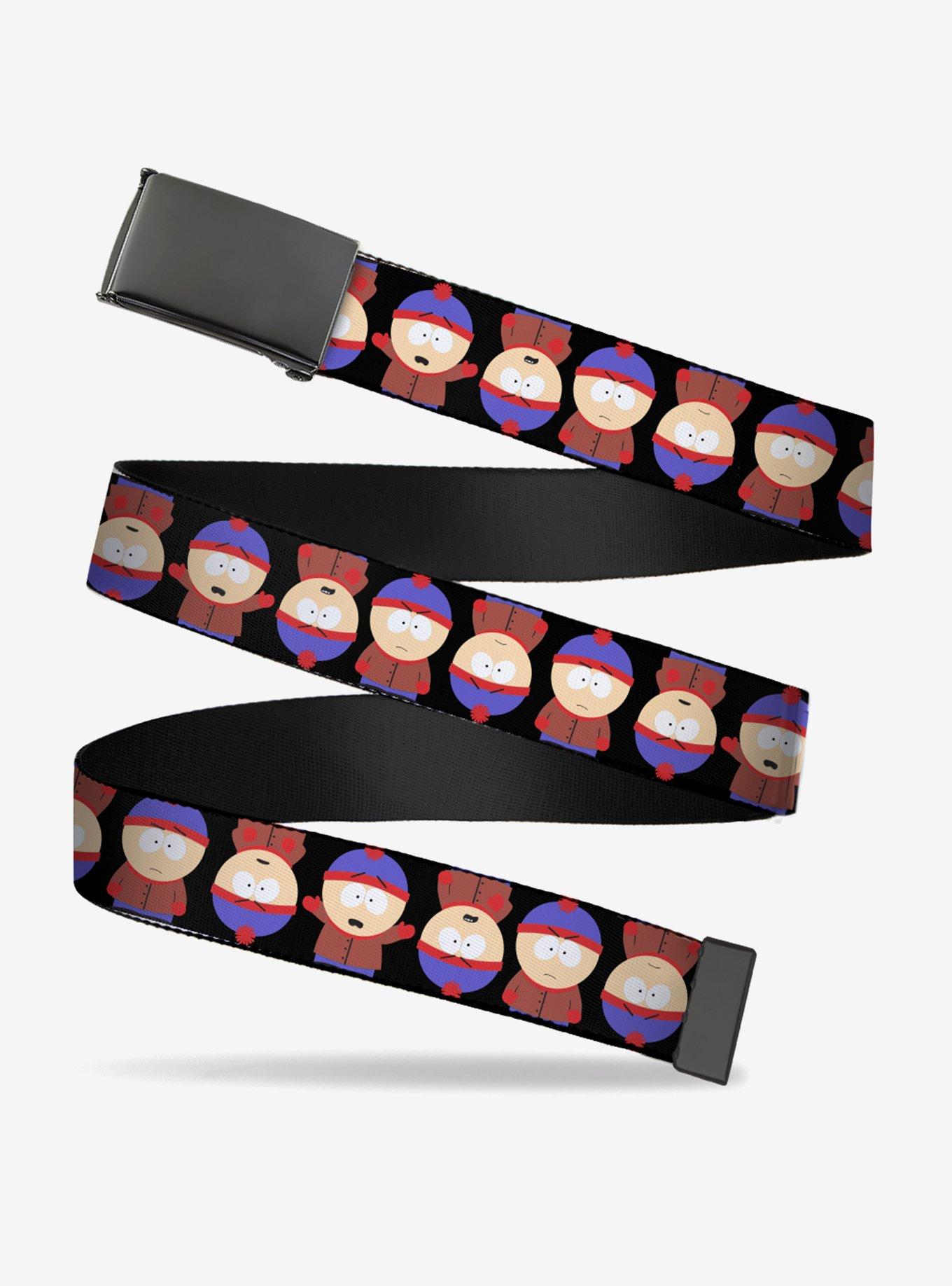 South Park Stan Flip Poses Black Clamp Buckle Belt, , hi-res