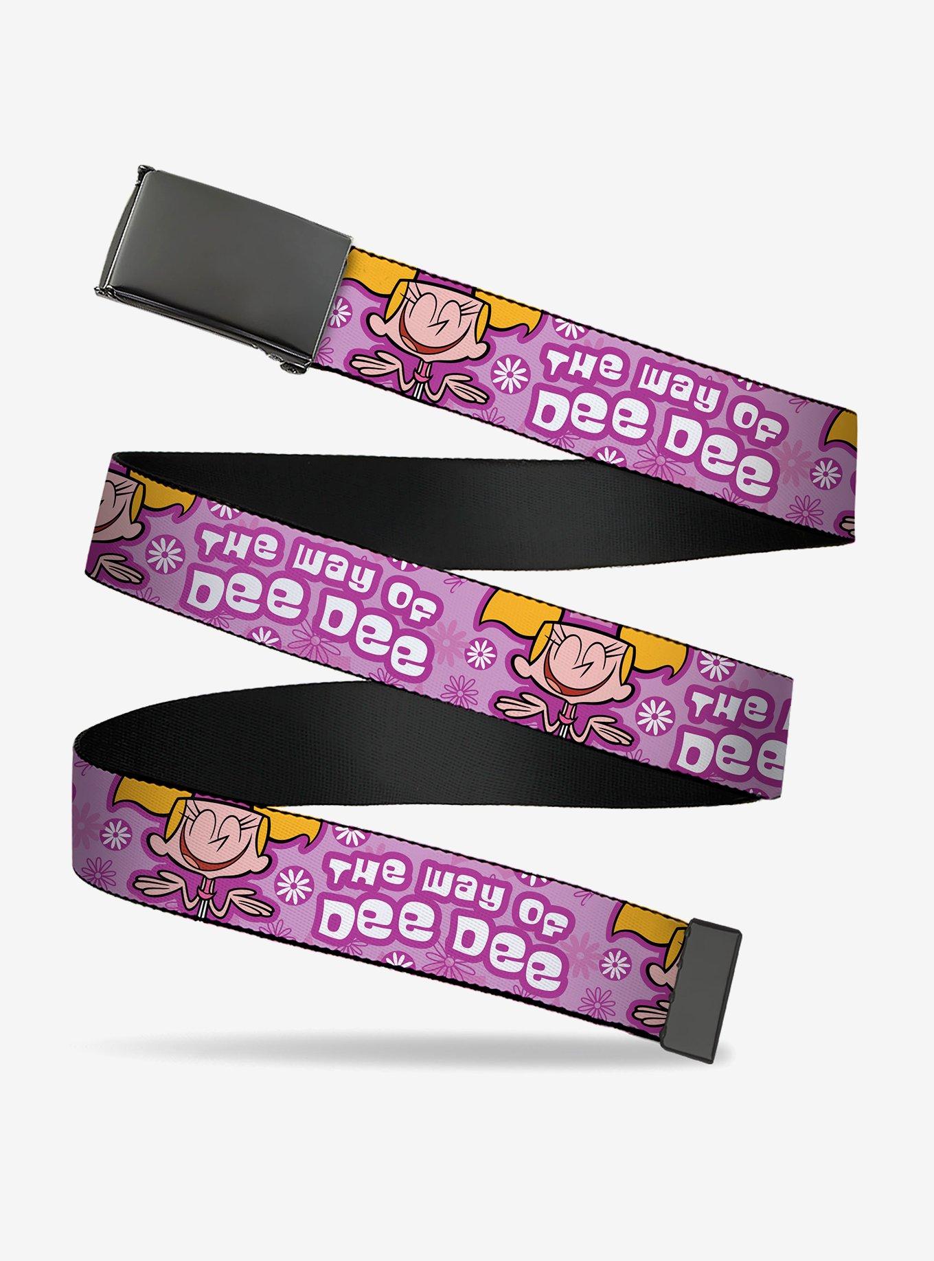 Dexter's Laboratory The Way of Dee Dee Pose Clamp Buckle Belt, , hi-res