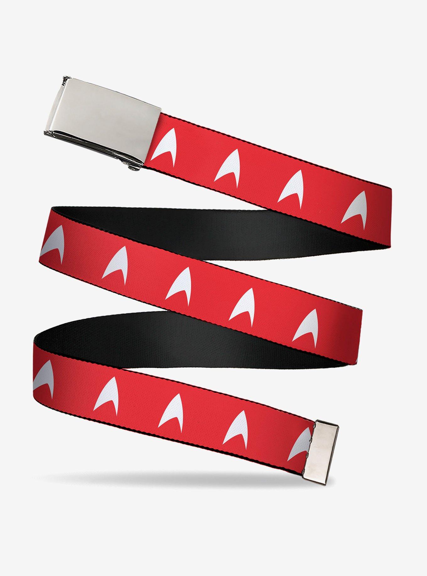 Star Trek Starfleet Insignia Red Clamp Buckle Belt, , hi-res