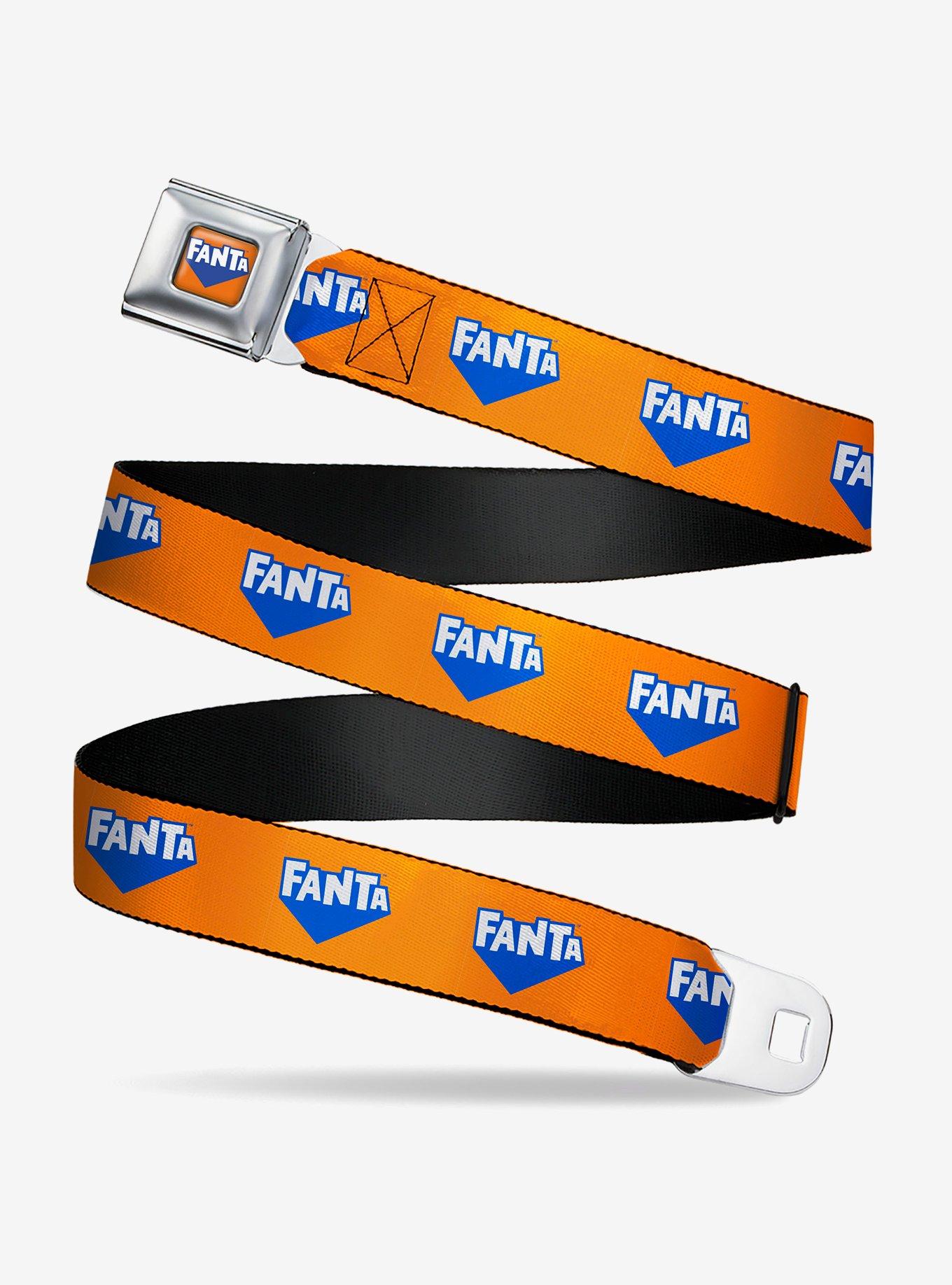 Fanta Logo Blue Seatbelt Buckle Belt, , hi-res