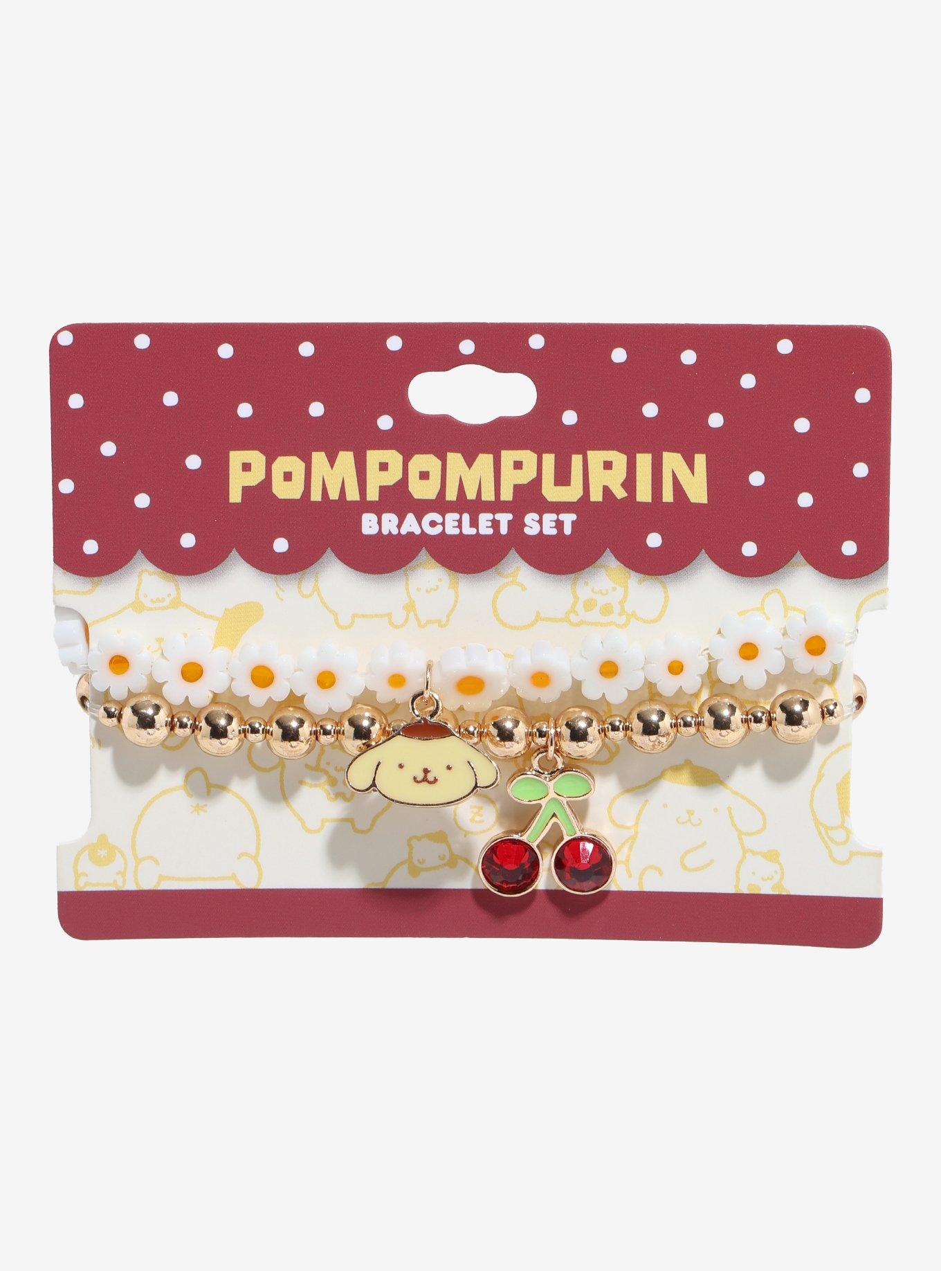 Pompompurin Cherry Bead Bracelet Set, , hi-res