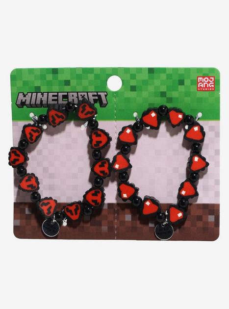 Minecraft Heart Health Bead Bracelet Set | Hot Topic