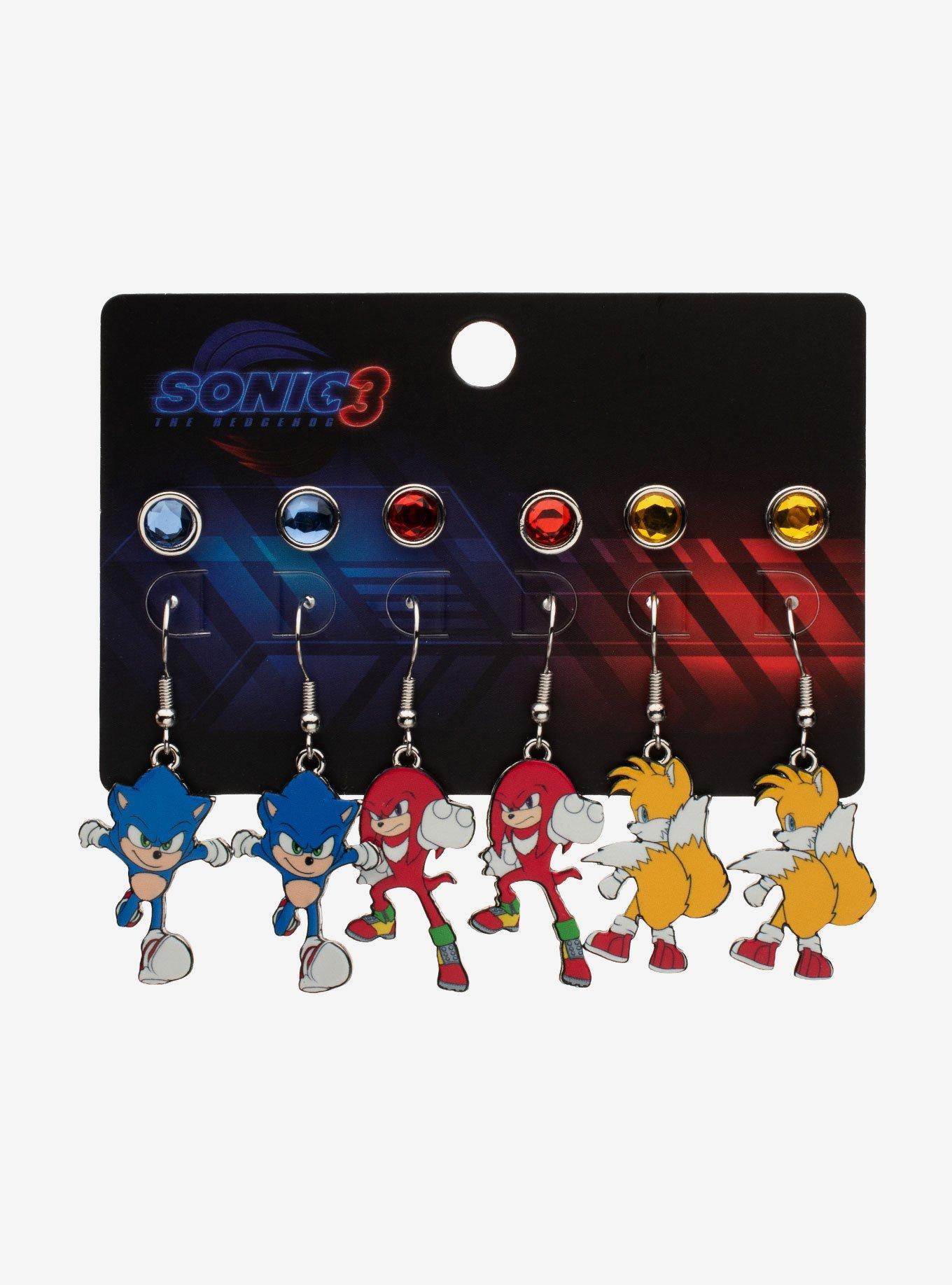 Sonic The Hedgehog 3 Team Sonic Earring Set, , hi-res