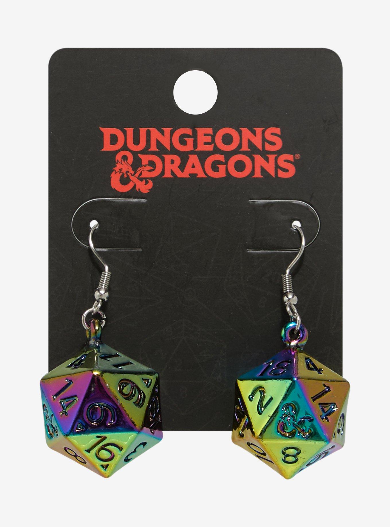 Dungeons & Dragons Anodized D20 Drop Earrings, , hi-res