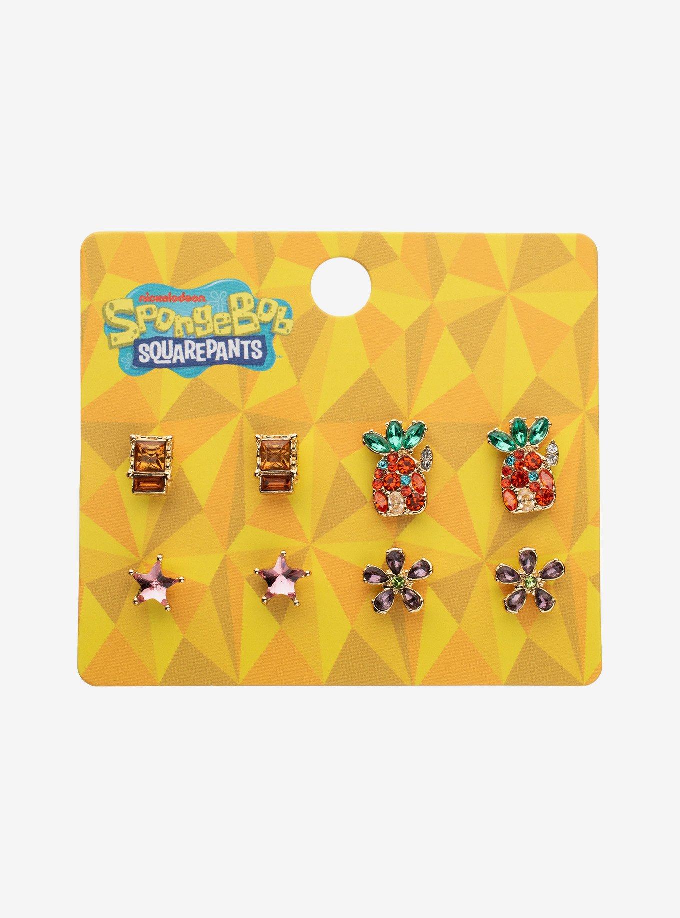 SpongeBob SquarePants Bling Icons Stud Earring Set, , hi-res