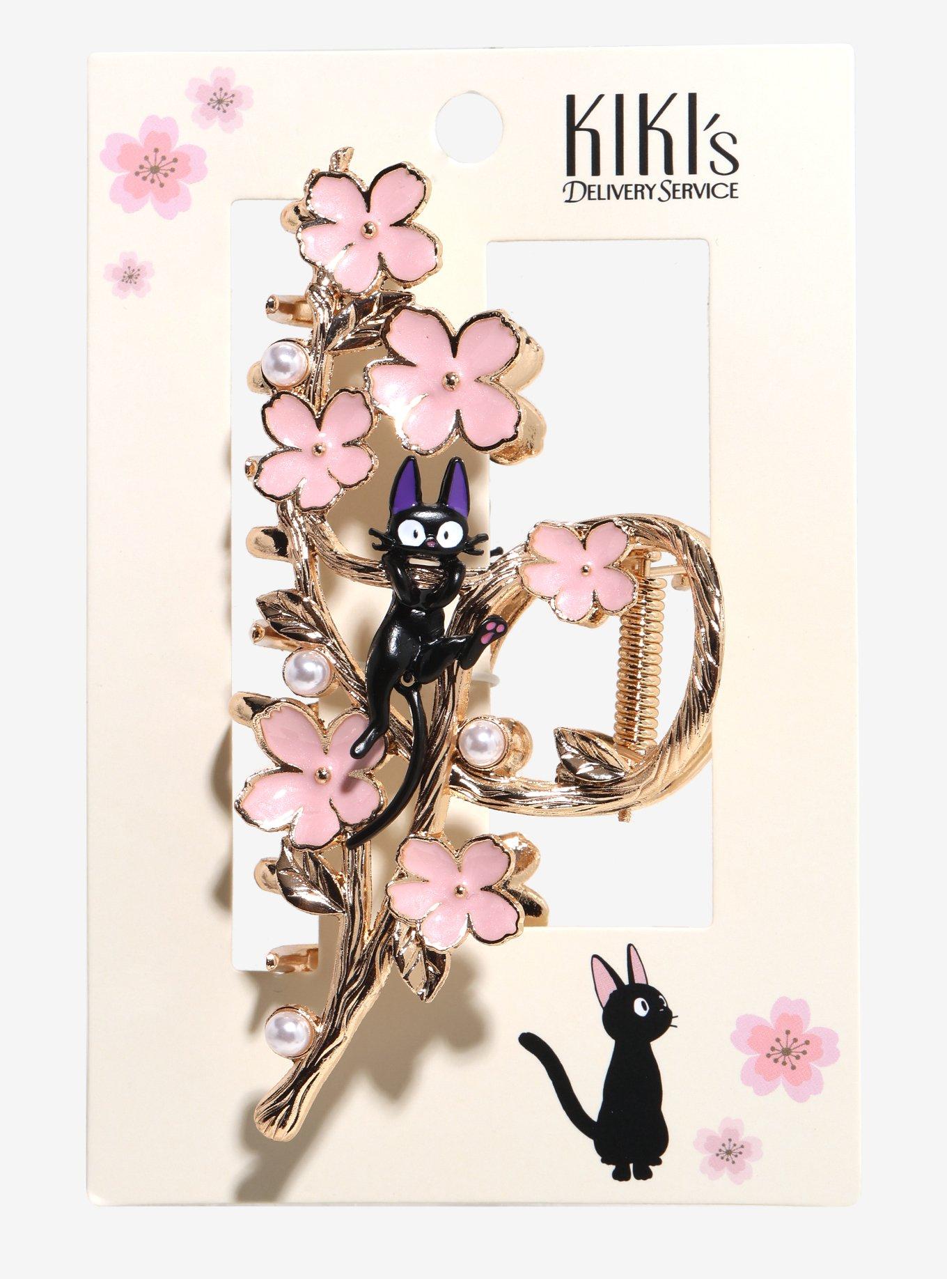 Studio Ghibli&reg; Kiki's Delivery Service Jiji Sakura Claw Hair Clip, , hi-res