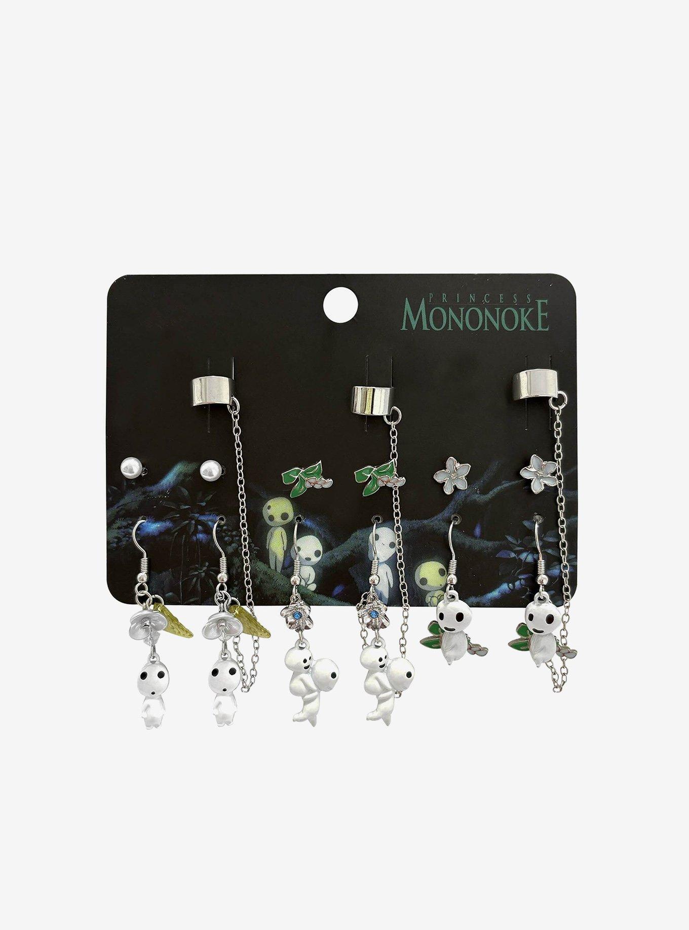 Studio Ghibli&reg; Princess Mononoke Kodama Flower Cuff Earring Set, , hi-res