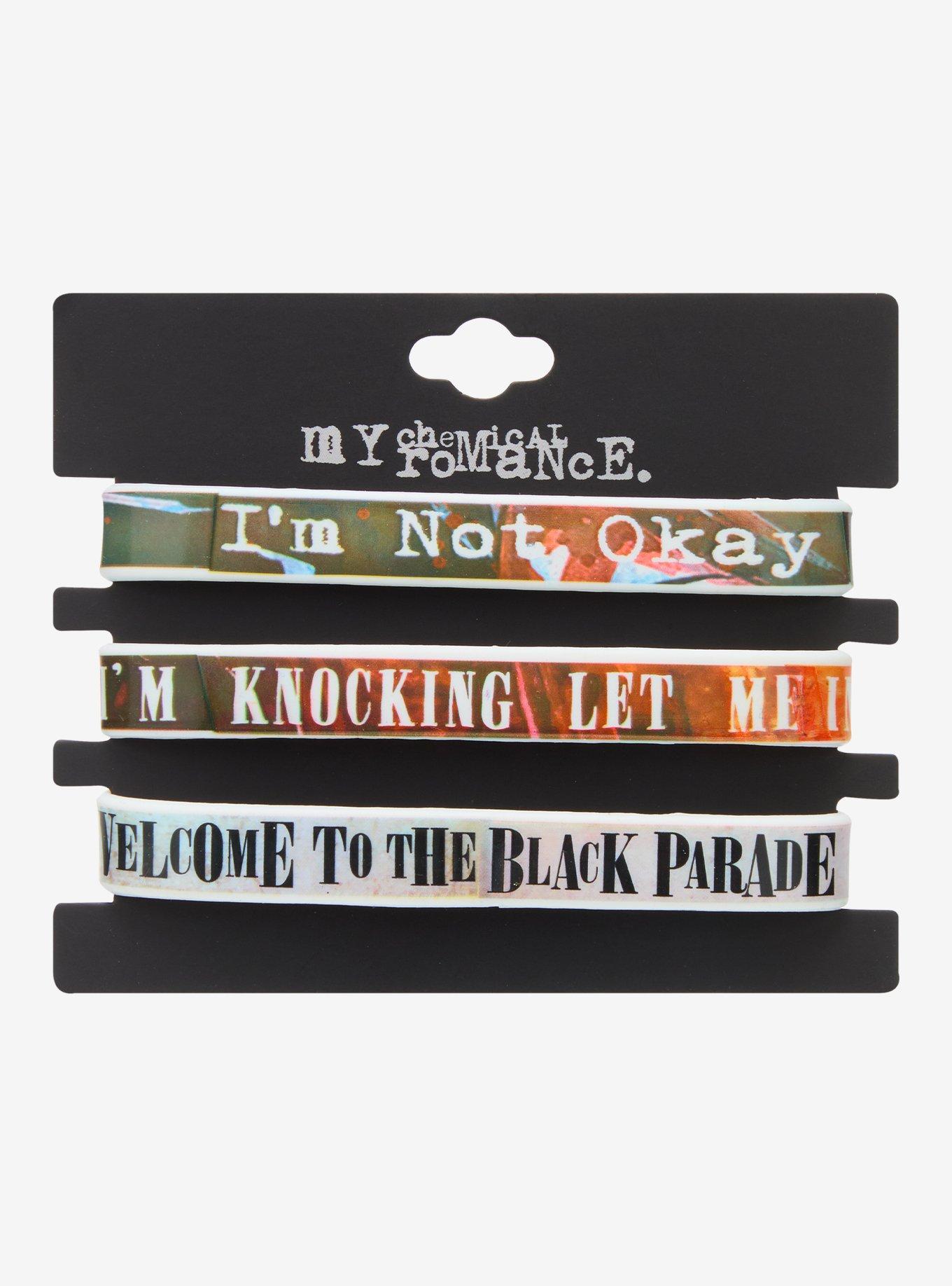 My Chemical Romance Song Lyrics Rubber Bracelet Set, , hi-res