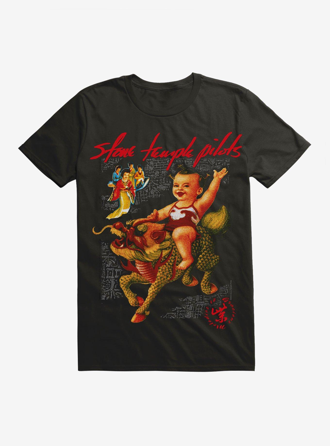 Stone Temple Pilots Purple Jumbo Print T-Shirt - BLACK | Hot Topic