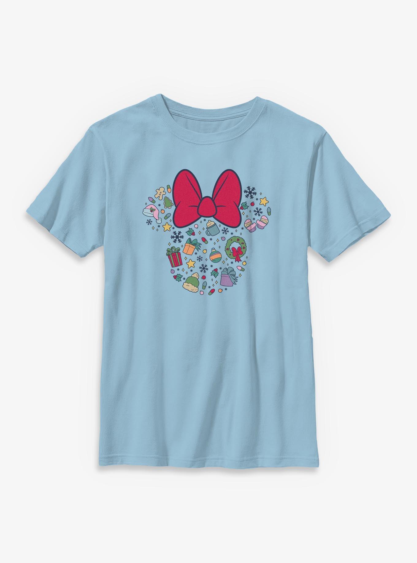 Disney Minnie Mouse Holiday Ears Icons Youth T-Shirt, , hi-res