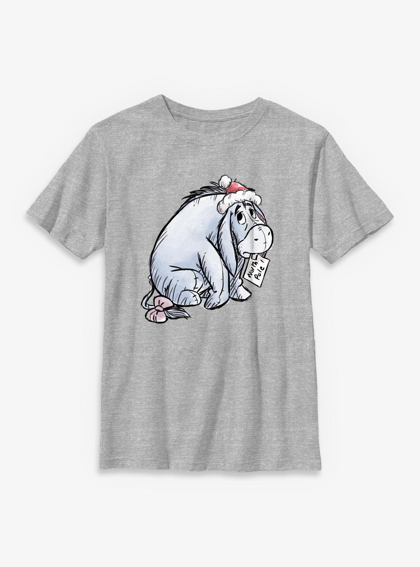 Disney Winnie The Pooh Eeyore Santa Letter Youth T-Shirt, , hi-res