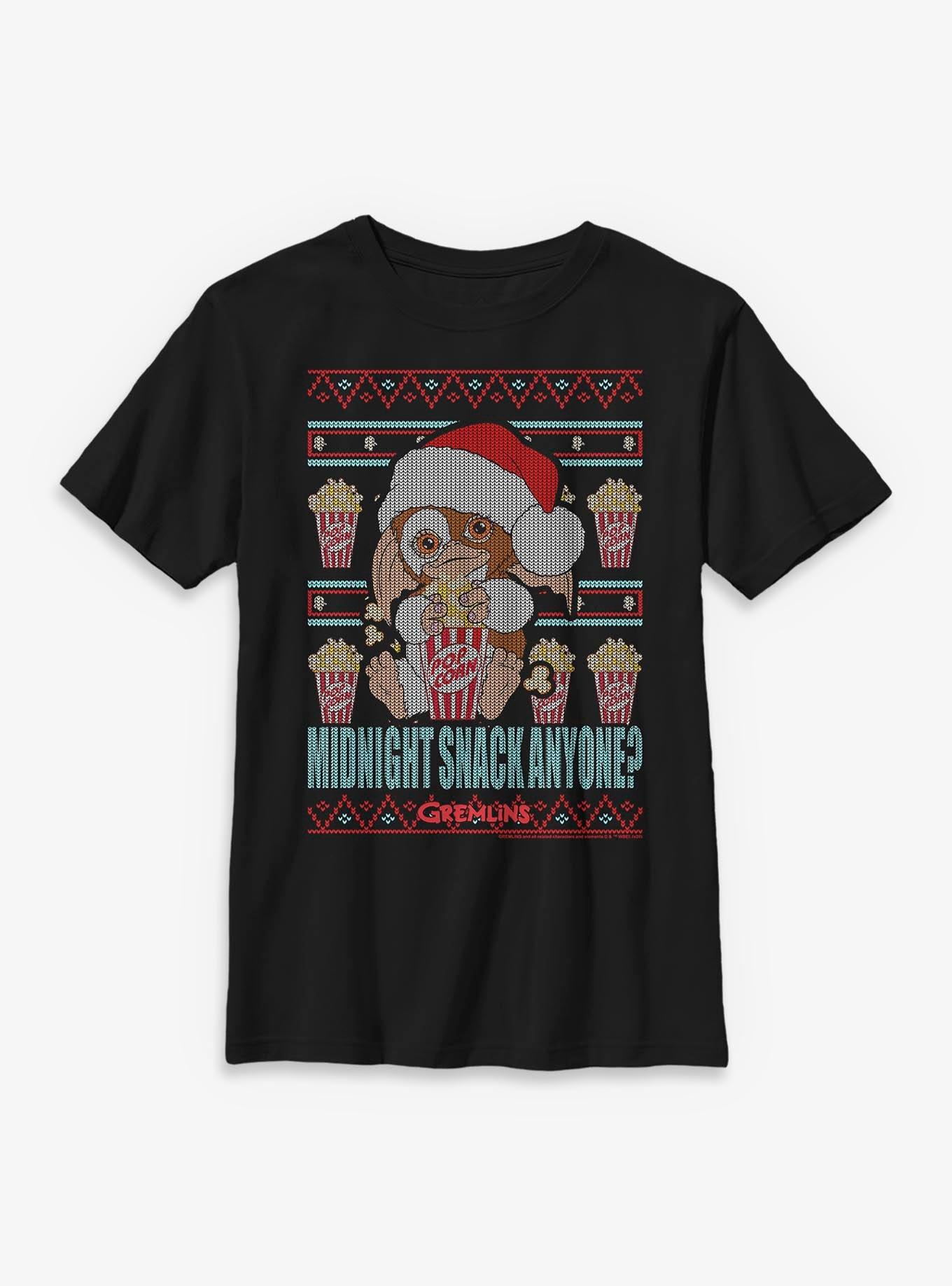 Gremlins Midnight Snack Anyone Ugly Christmas Sweater Style Youth T-Shirt, , hi-res