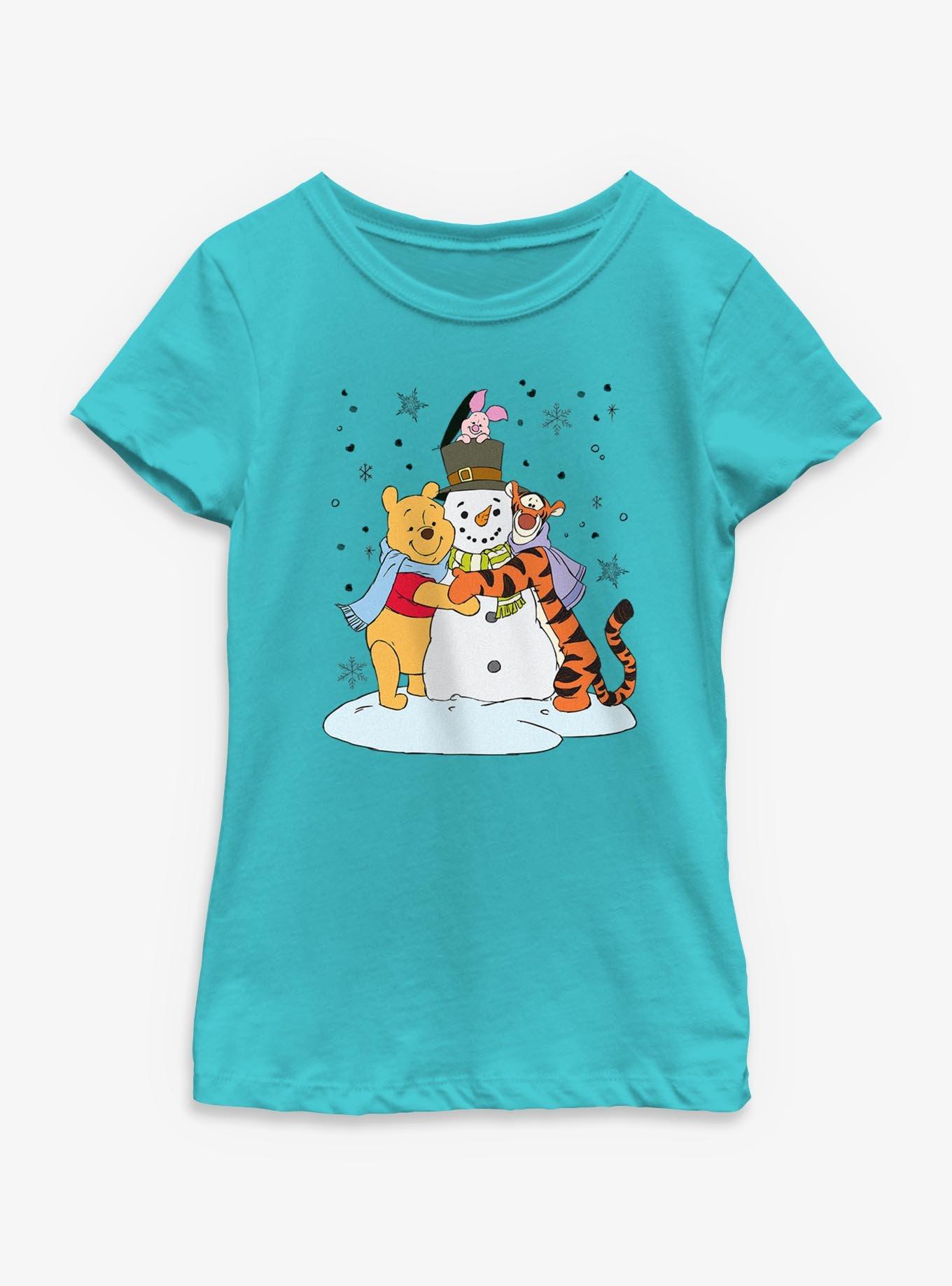 Disney Winnie The Pooh & Friends Snowman Hug Youth Girls T-Shirt, , hi-res