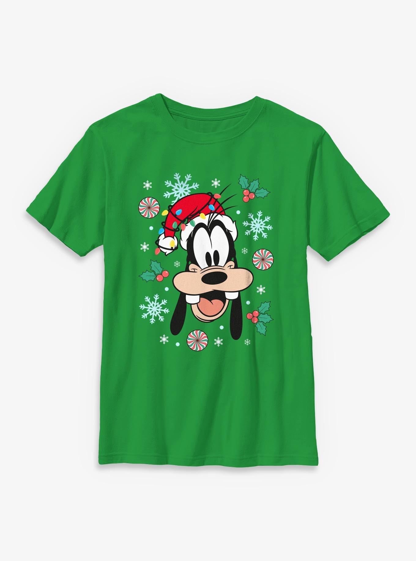 Disney Goofy Xmas Hat & Lights  Youth T-Shirt, , hi-res
