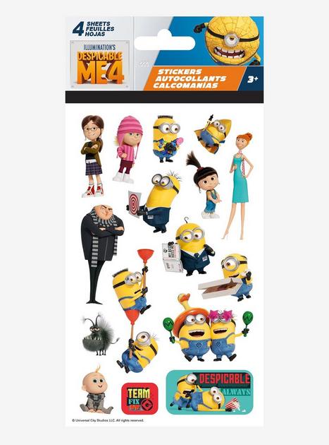 Despicable Me 4 Sticker Sheet Set | Hot Topic