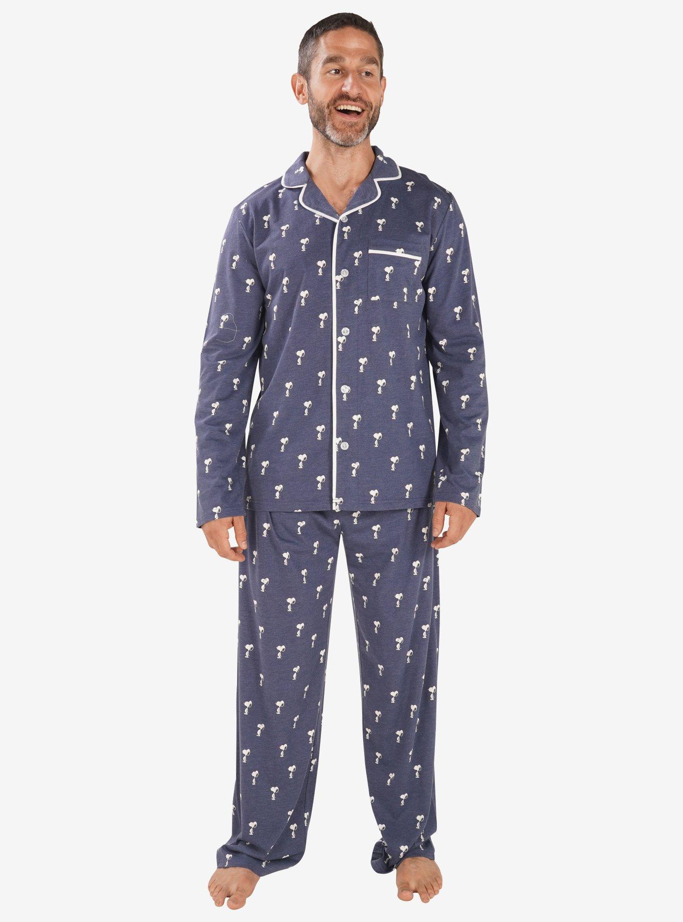Peanuts Notch collar Long Sleeve Pajama Set, , hi-res