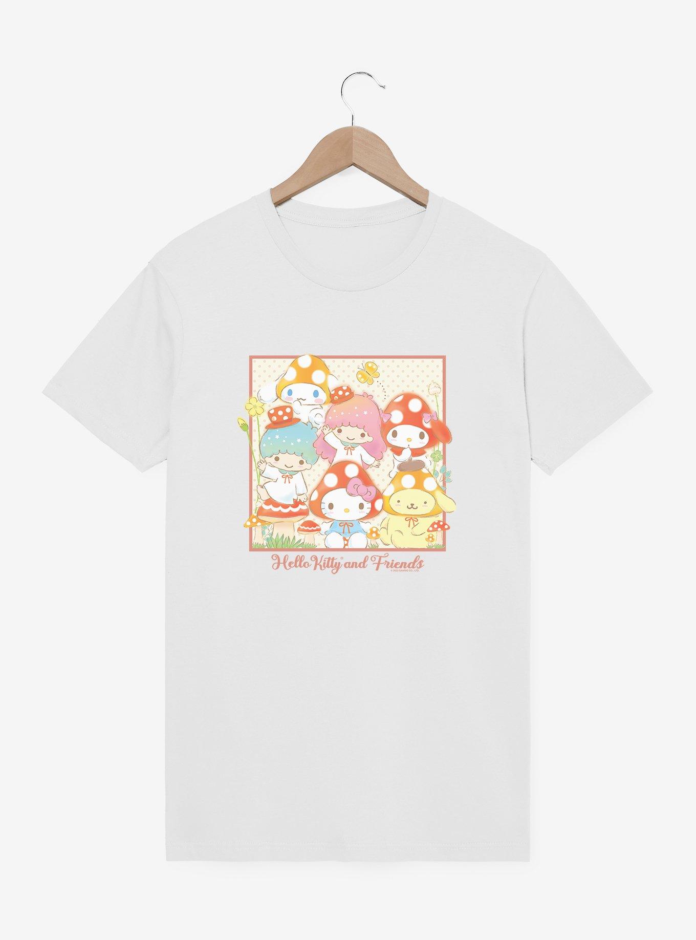 Hello Kitty And Friends Mushroom Hats Portrait T-Shirt, , hi-res
