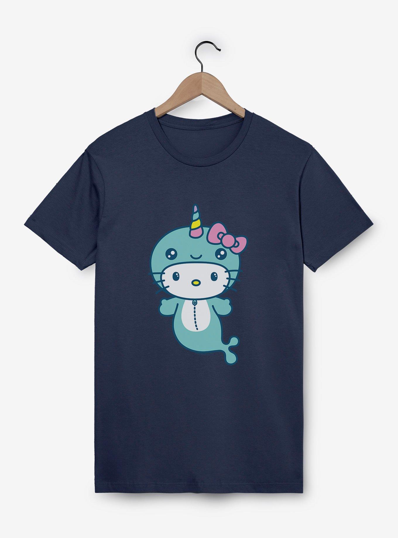 Hello Kitty Kawaii Vacation Narwhal Outfit T-Shirt, , hi-res