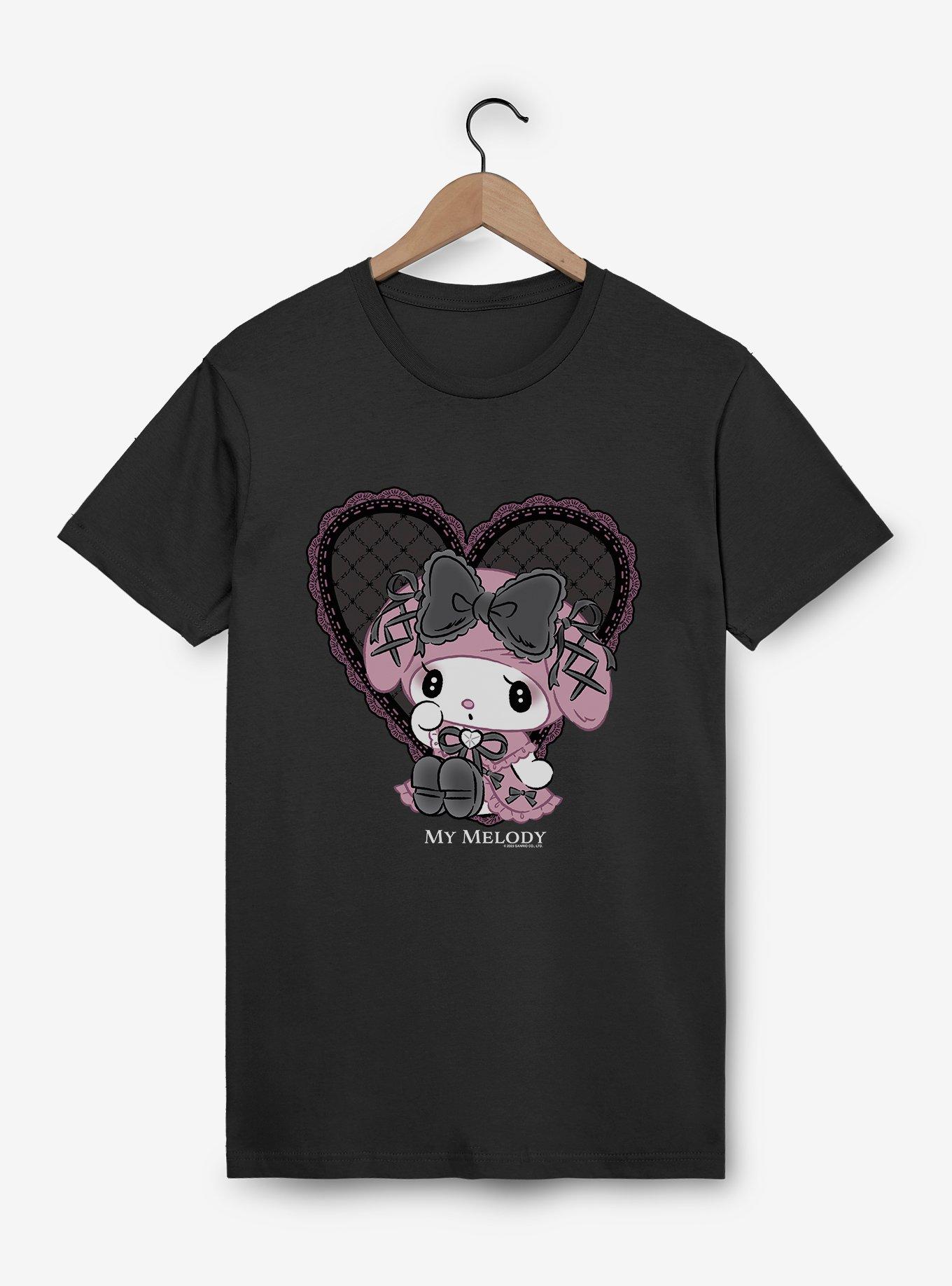 My Melody Lacey Black Heart T-Shirt, , hi-res