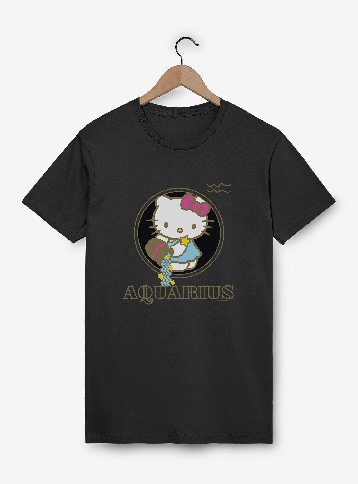 Hello Kitty Star Sign Aquarius Stencil T-Shirt, , hi-res