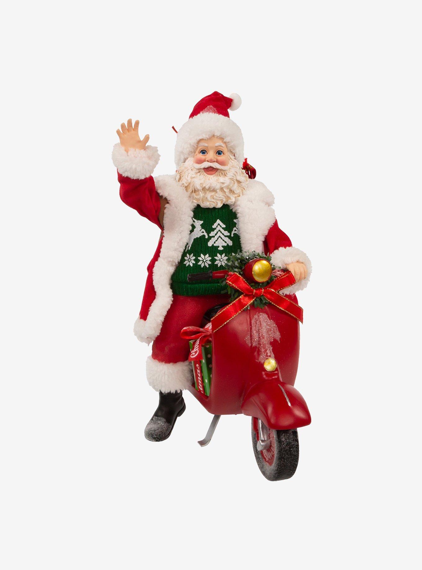 10-Inch Fabriche Santa on Scooter, , hi-res