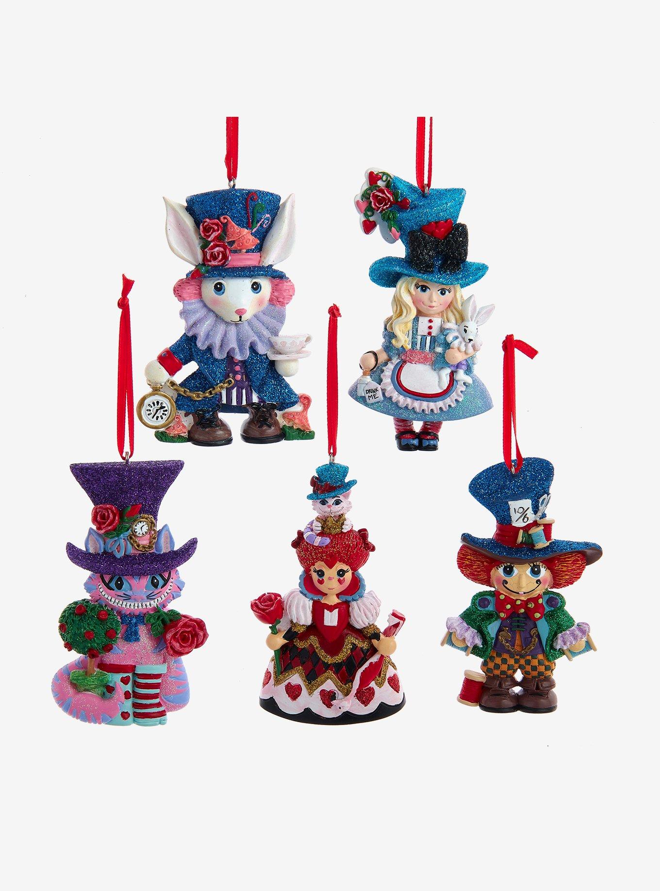 Alice In Wonderland Wooden Character Ornaments 5-Piece Box Set, , hi-res