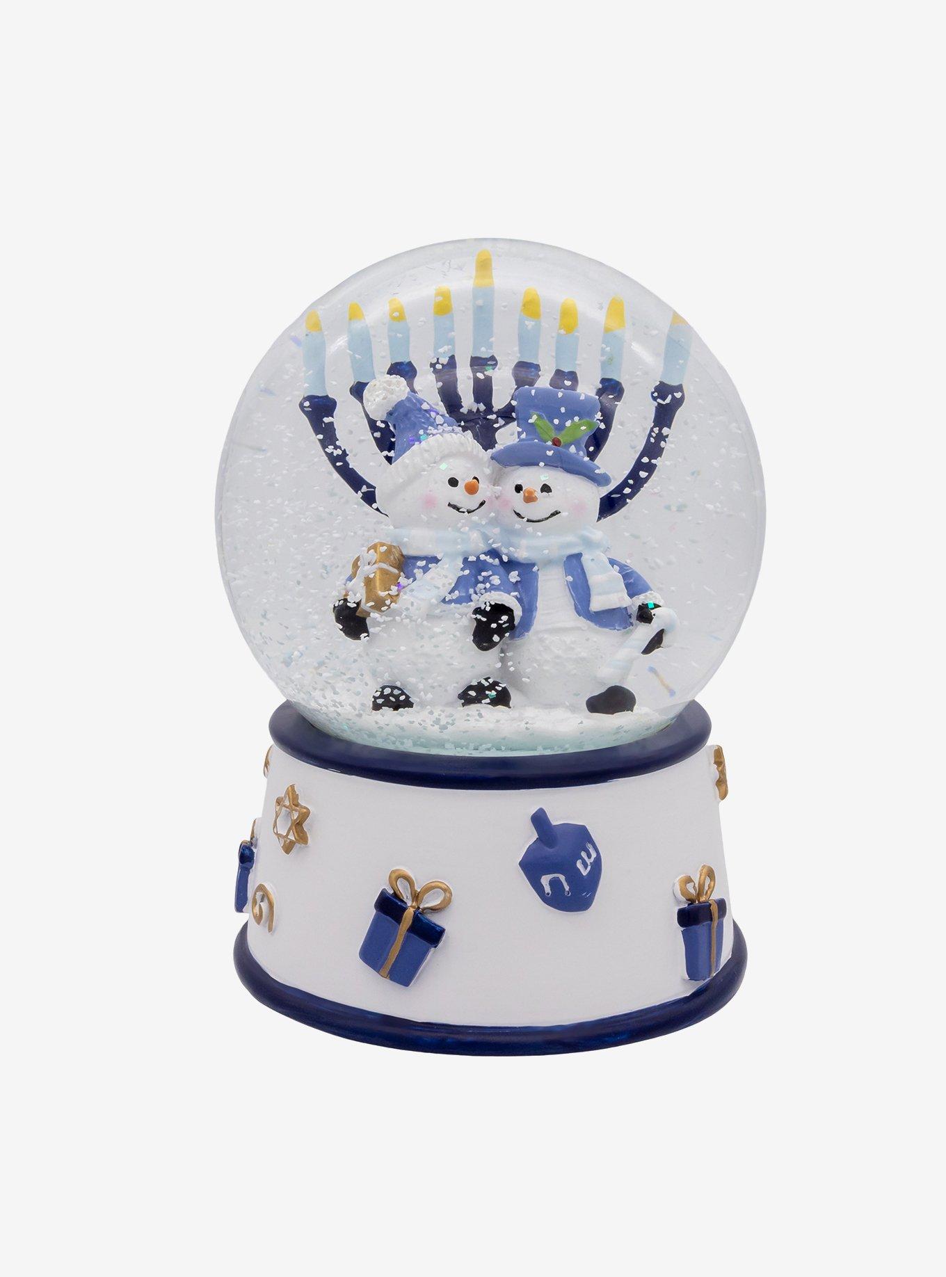 100MM Musical Wind-Up Hanukkah Snowman Water Globe, , hi-res