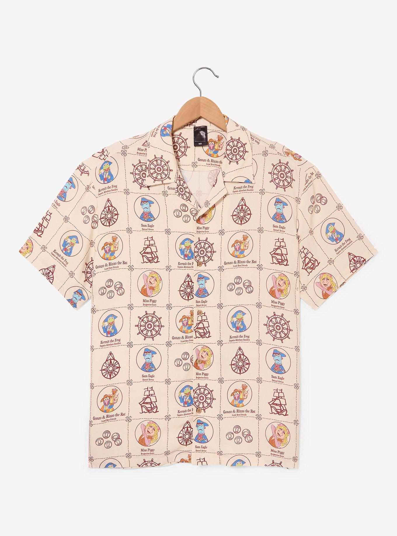 The Muppets Treasure Island Characters & Icons Grid Woven Button-Up - BoxLunch Exclusive, , hi-res