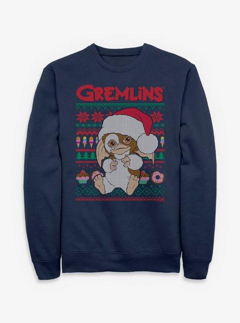 Gremlins Gizmo Ugly Christmas Sweater Style Sweatshirt - BLUE