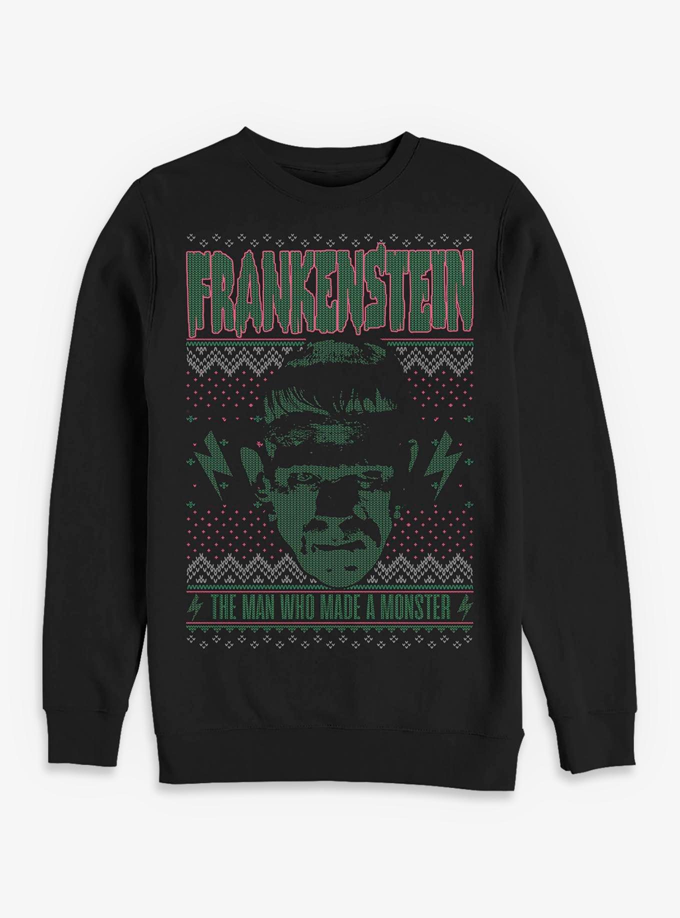 Universal Monsters Frankenstein Ugly Christmas Sweater Style Sweatshirt, , hi-res