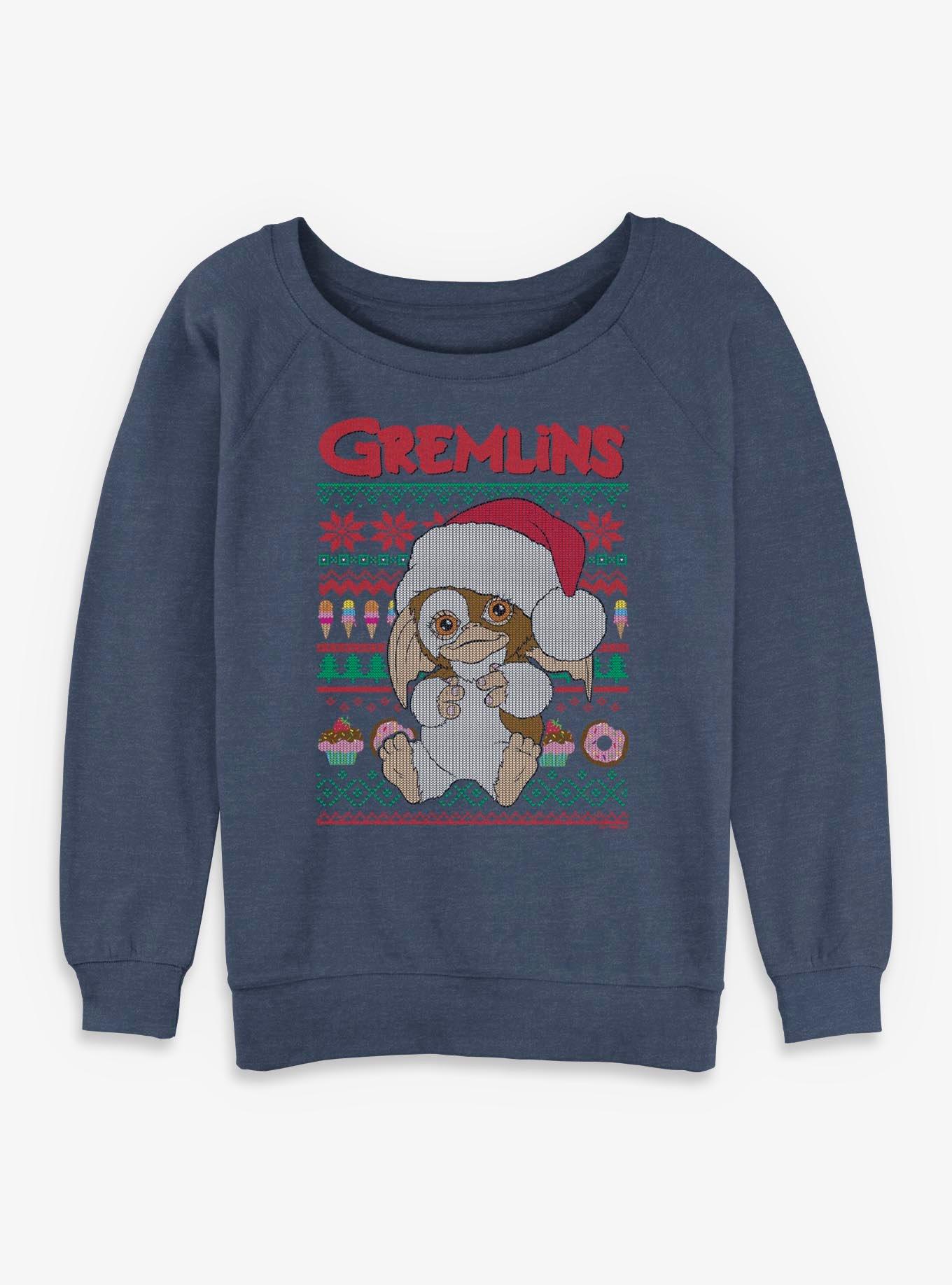 Gremlins Gizmo Ugly Christmas Sweater Style  Womens Slouchy Sweatshirt, , hi-res