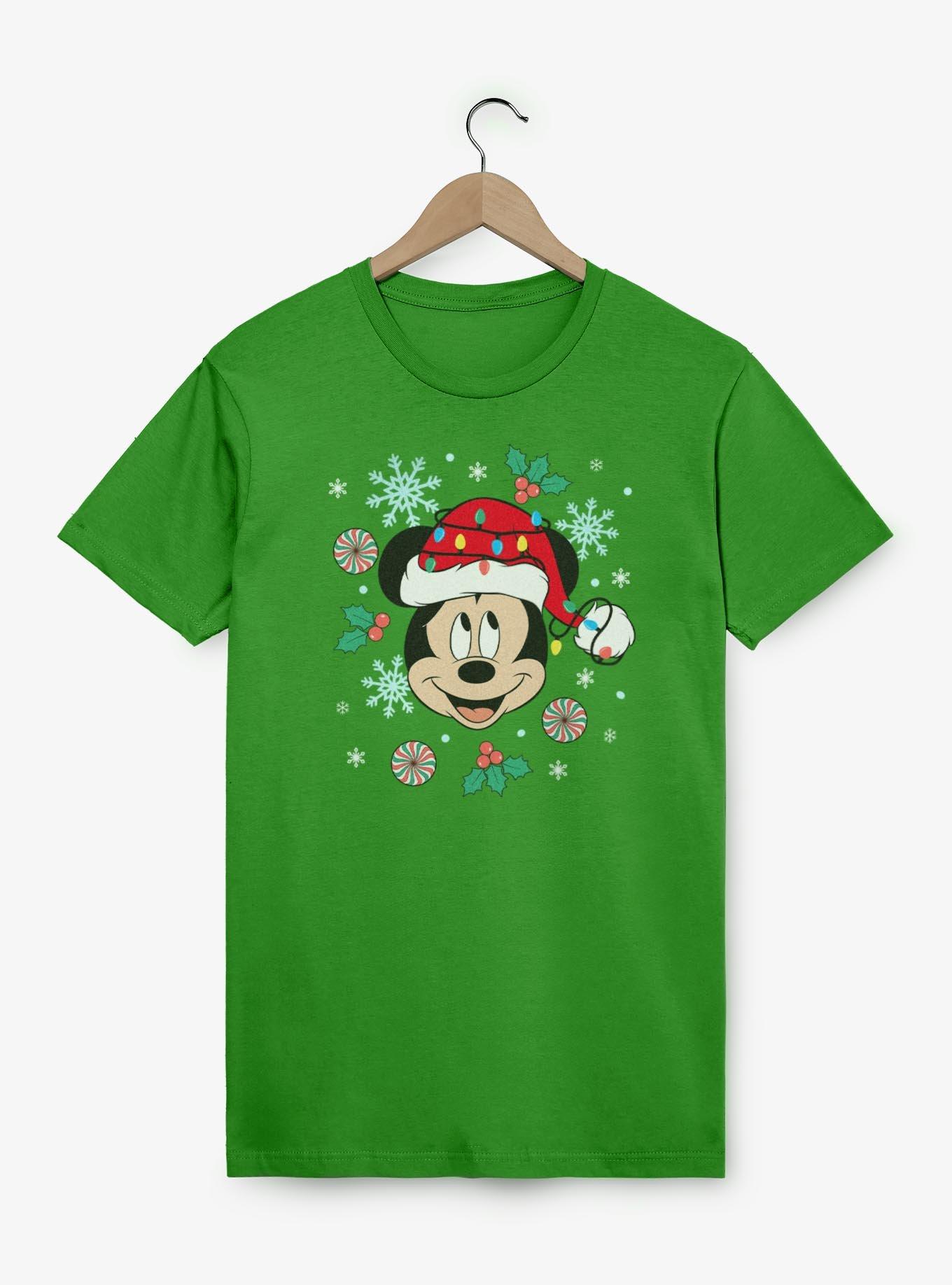 Disney Mickey Mouse Xmas Hat & Lights  T-Shirt, , hi-res