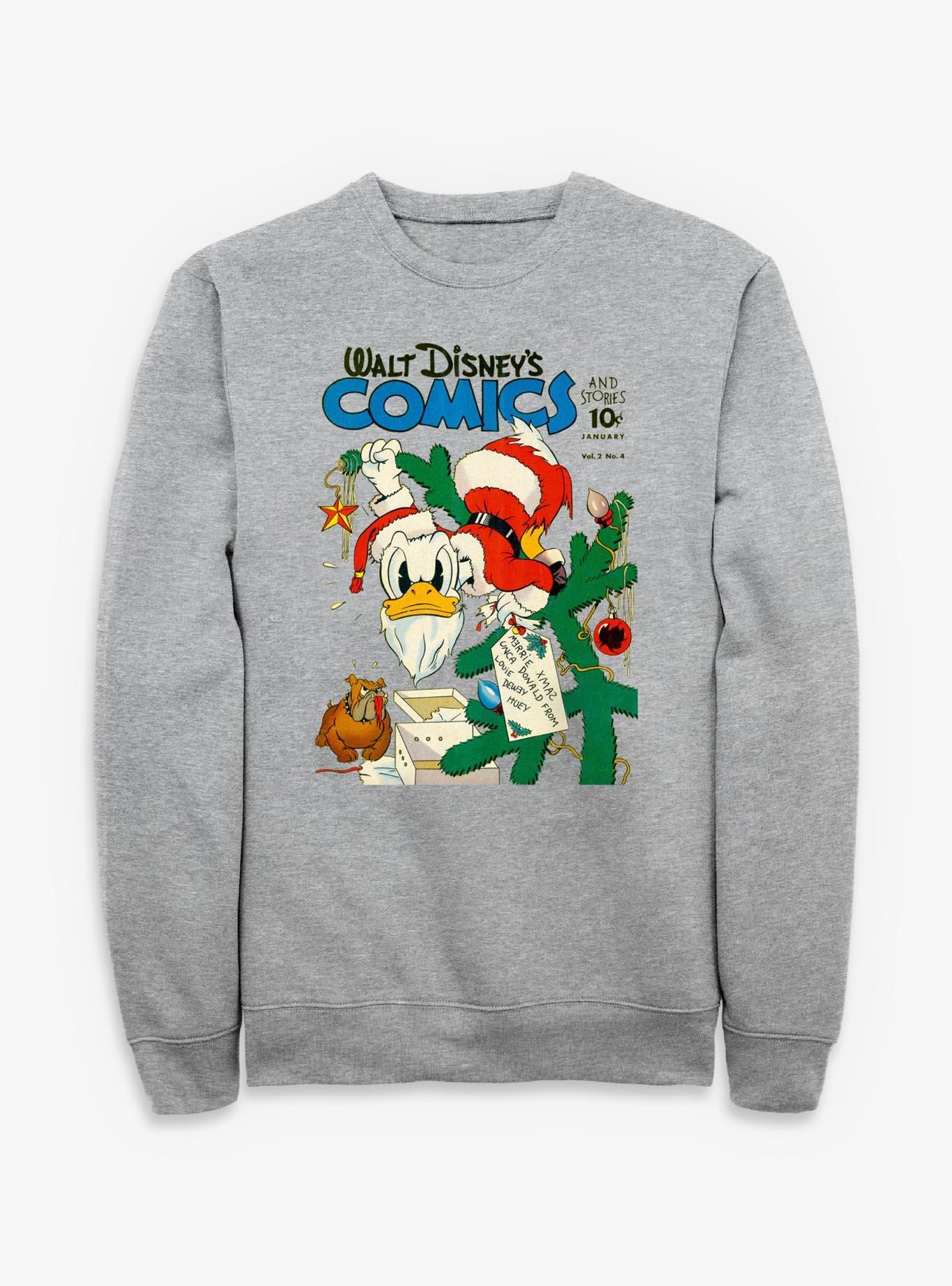 Disney Donald Duck Holiday Retro Comic  Sweatshirt, , hi-res