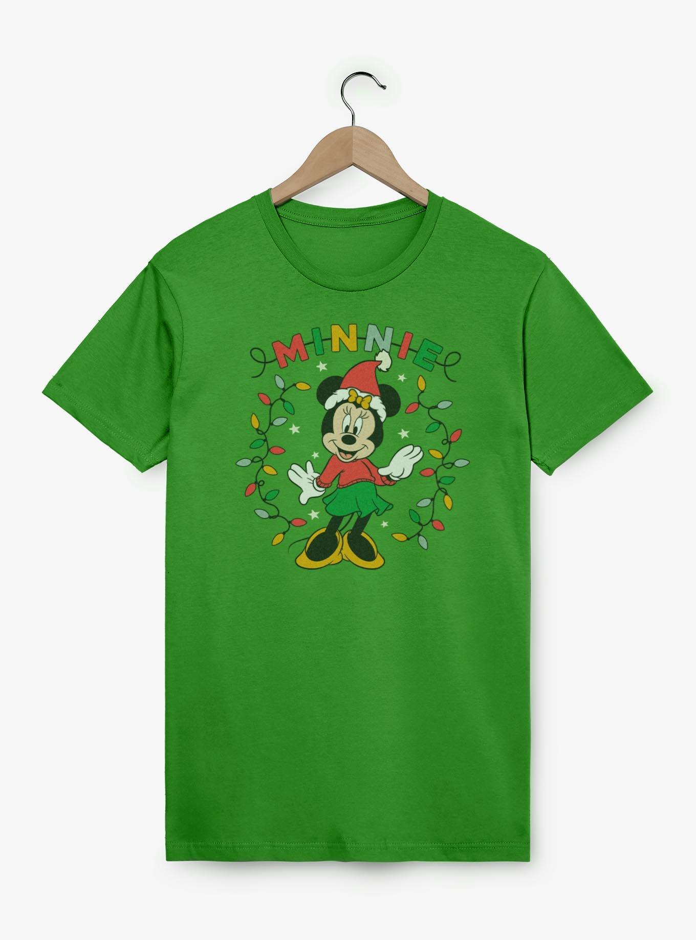 Disney Minnie Mouse Xmas Lights Pose T-Shirt, , hi-res
