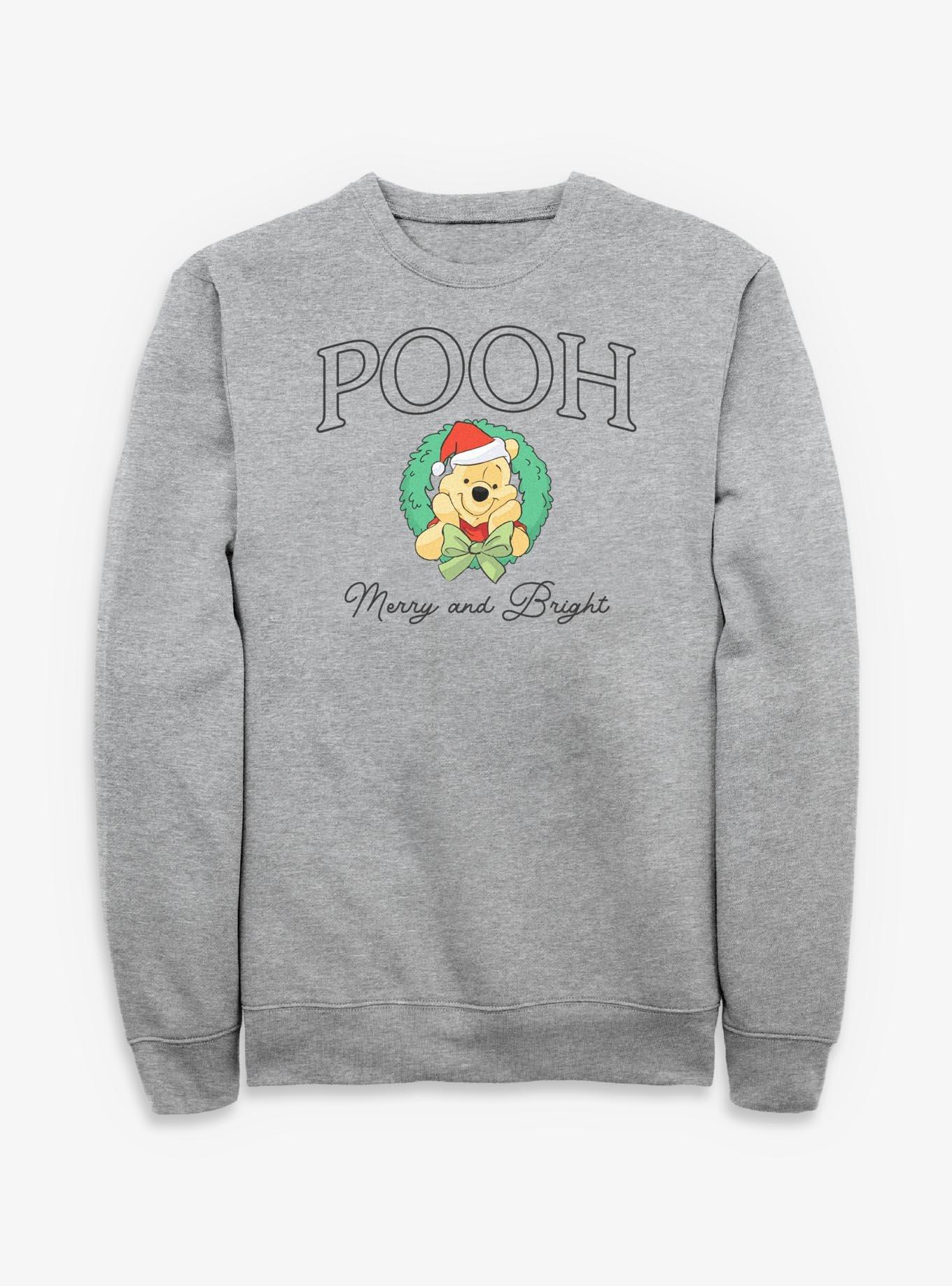Disney Winnie The Pooh Merry and Bright Wreath Sweatshirt, , hi-res