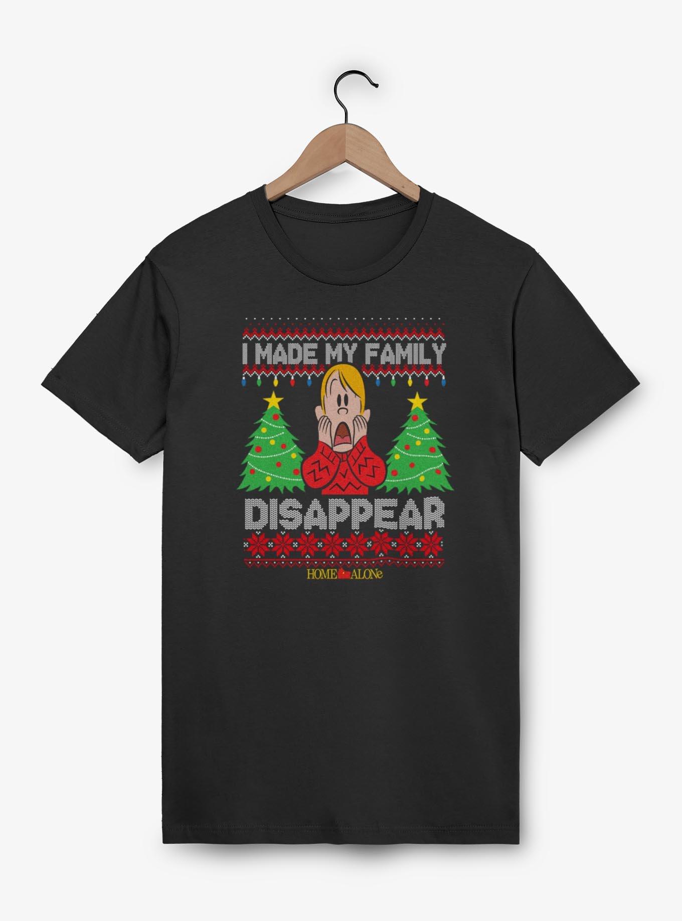 Home Alone I Made My Family Disappear Ugly Christmas Sweater Style T-Shirt, , hi-res