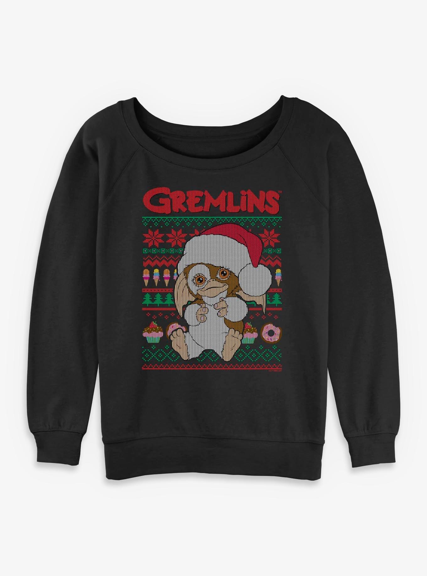 Gremlins Gizmo Ugly Christmas Sweater Style  Womens Slouchy Sweatshirt, , hi-res
