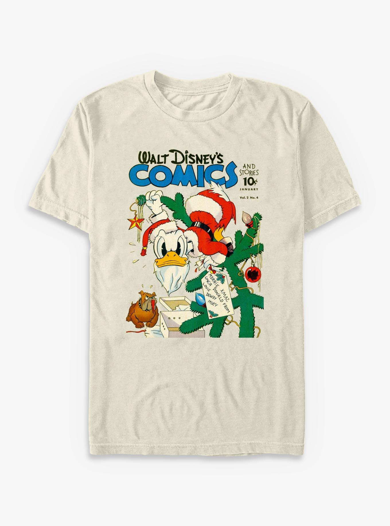 Disney Donald Duck Holiday Retro Comic  Garment-Dyed T-Shirt, , hi-res