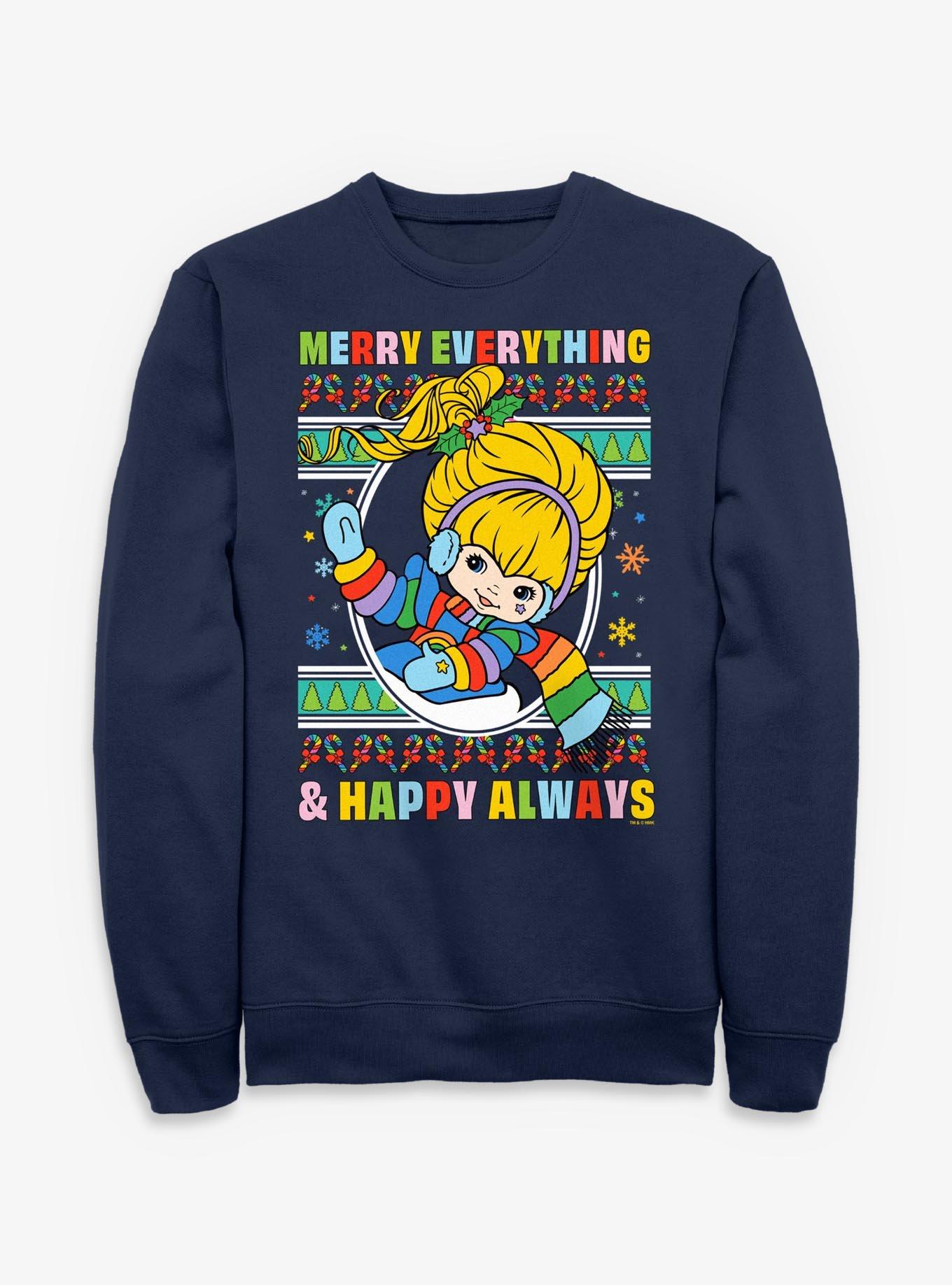 Rainbow Brite Merry Everything Ugly Christmas Sweater Style Sweatshirt, , hi-res