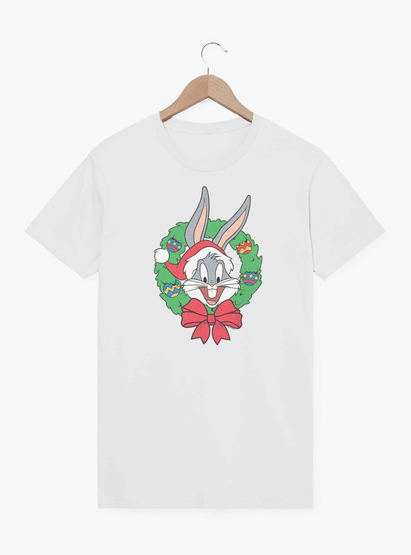 Looney Tunes Bugs Bunny Christmas Wreath T-Shirt, , hi-res