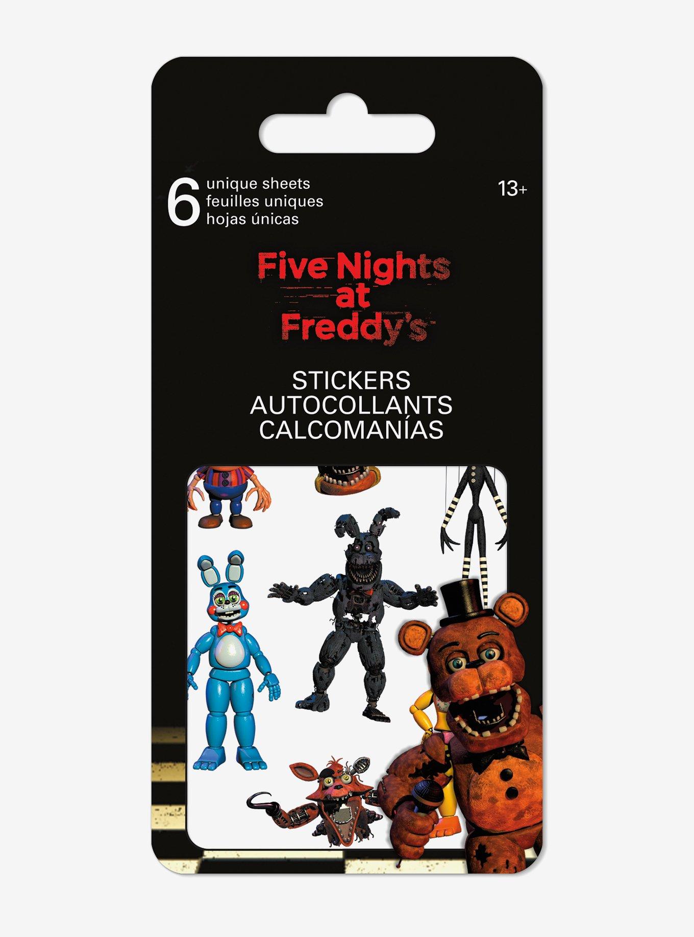 Five Nights At Freddy's Characters Sticker Sheet Set, , hi-res