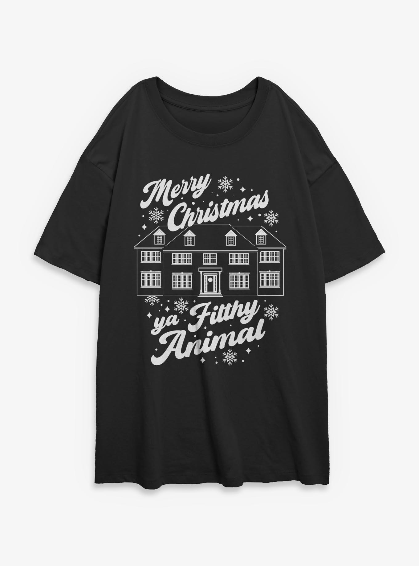 Home Alone Merry Christmas You Filthy Animal Girls Oversized T-Shirt, , hi-res