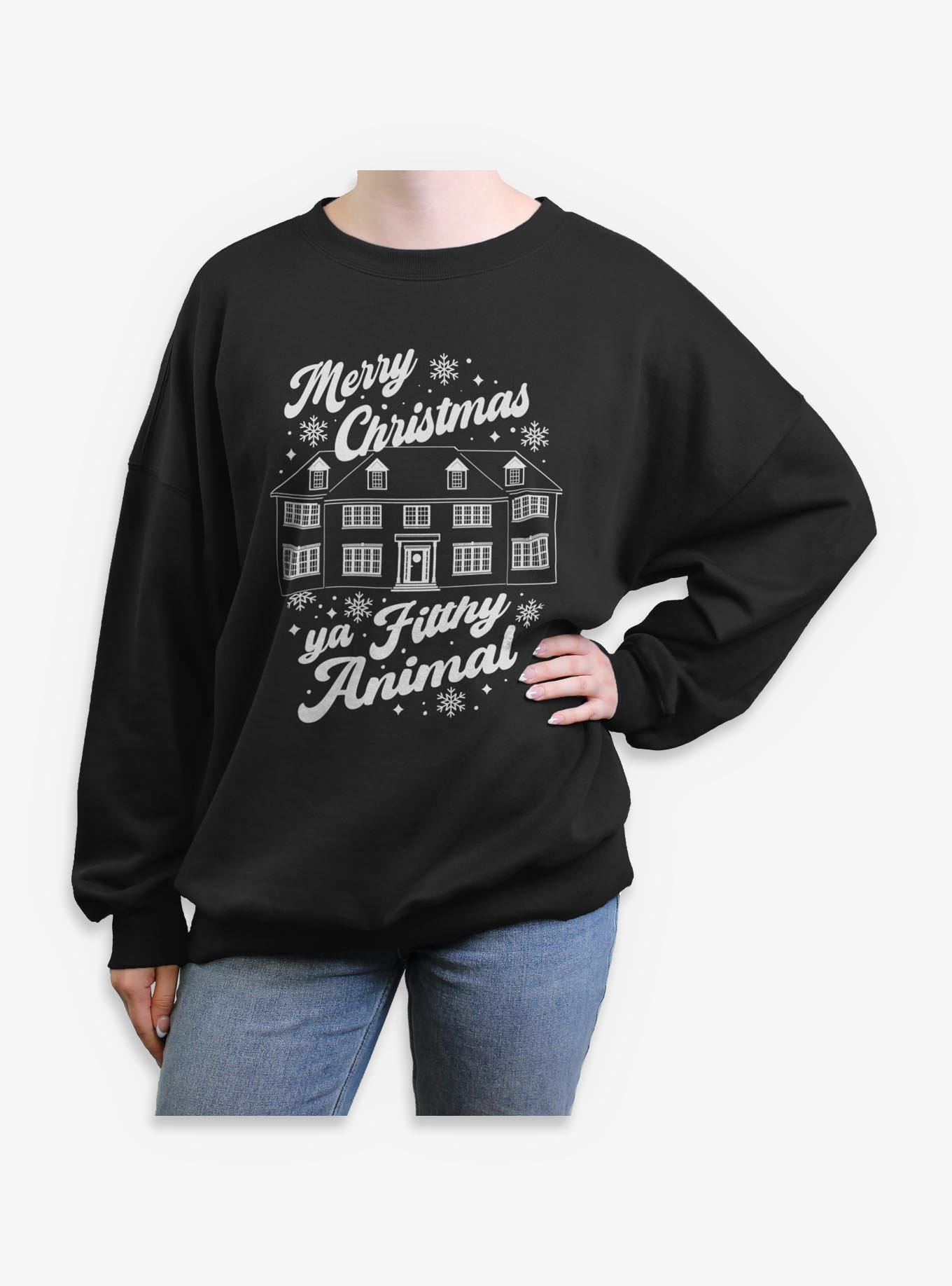 Home Alone Merry Christmas You Filthy Animal Girls Oversized Sweatshirt, , hi-res